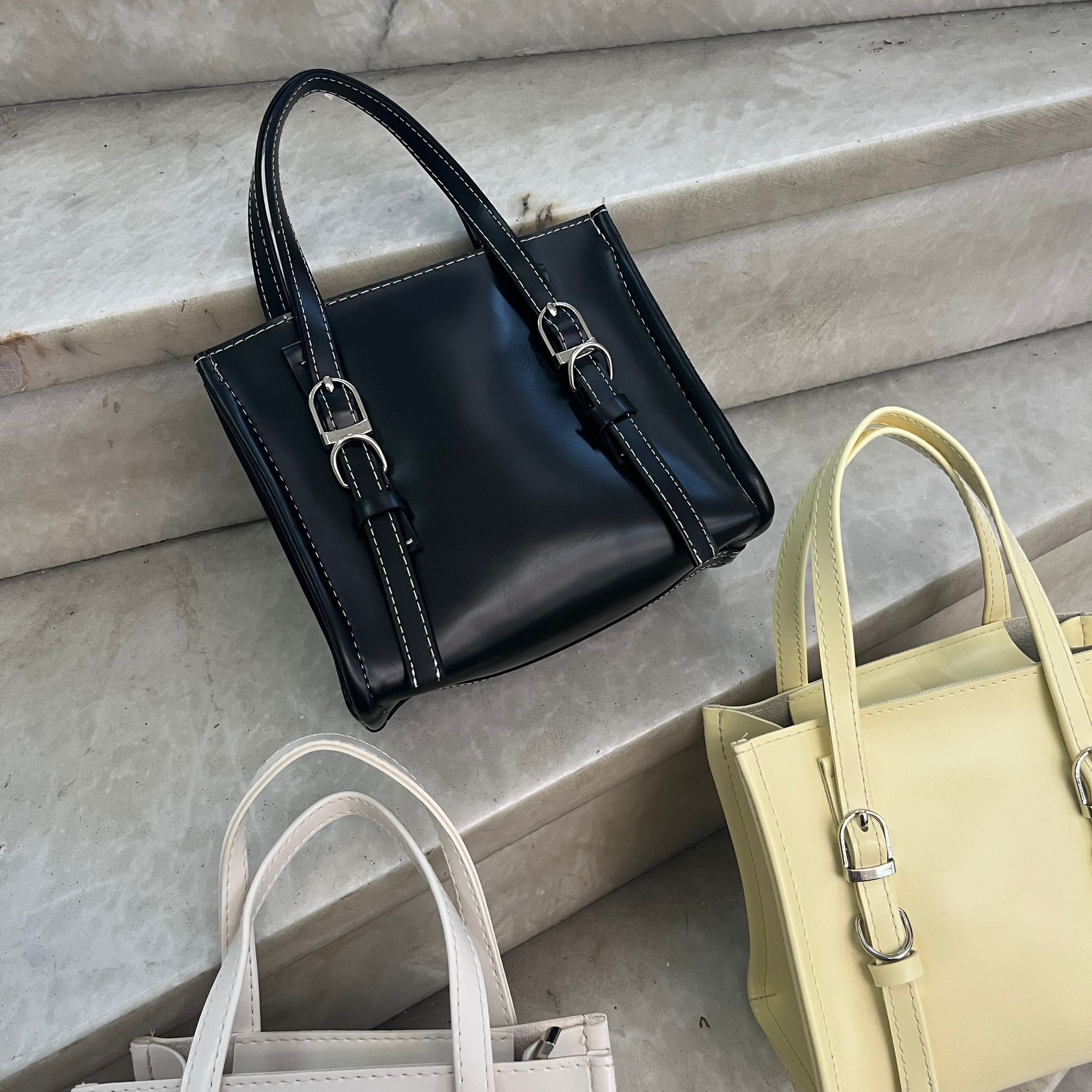 Dikiş Detaylı Tote Çanta