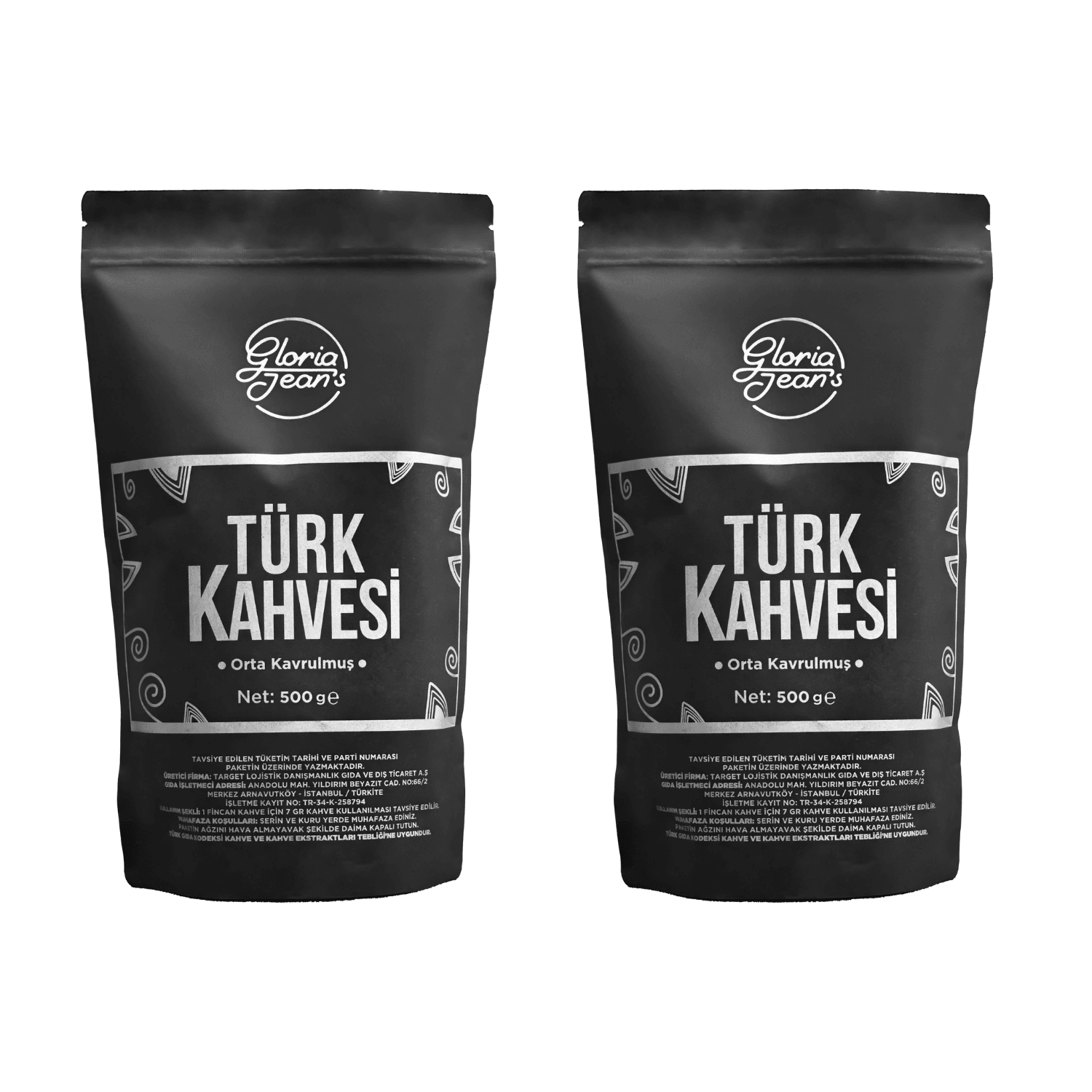 Gloria Jean's Türk Kahvesi 500 Gr 2'li Paket