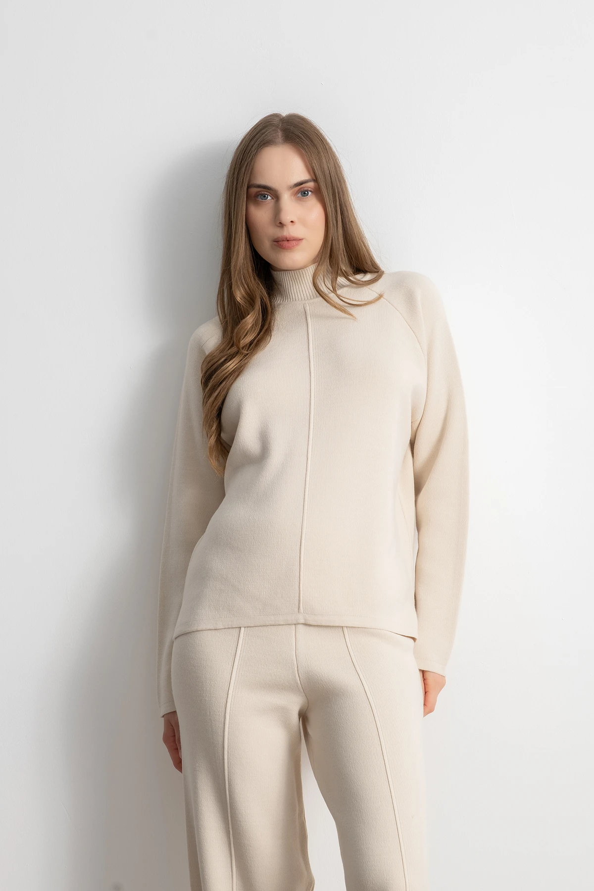 Kadın Kabartma Detaylı Triko Takım