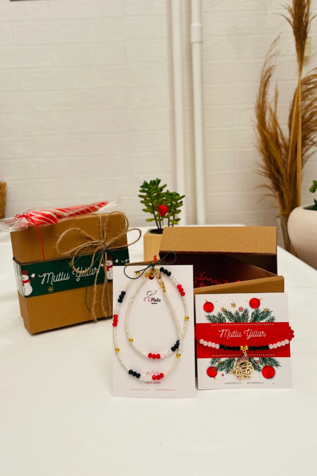 Yılbaşı Konsept Kolye Bileklik Seti-yılbaşı Hediye Kutusu