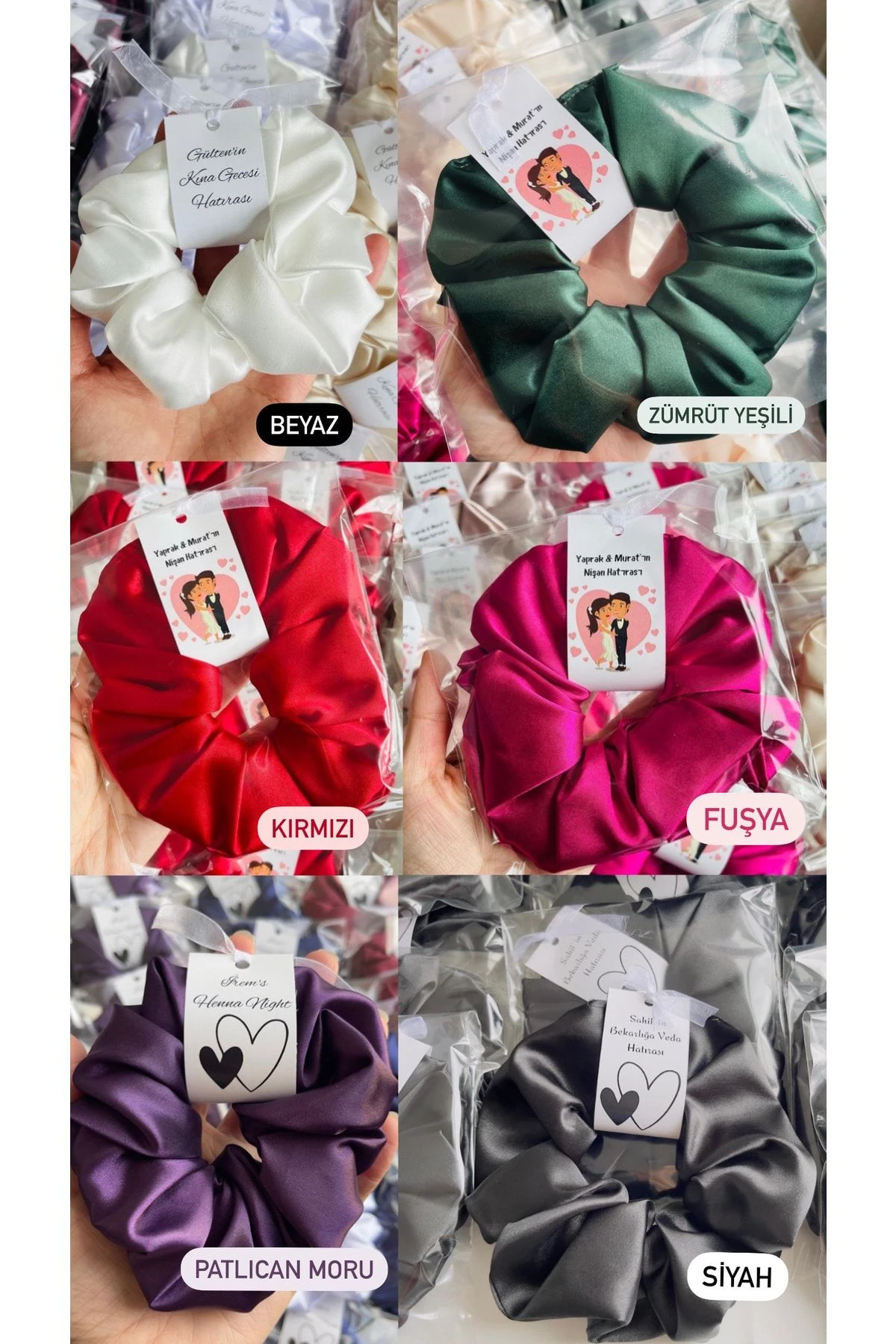 Büyük Boy Saten Lastikli Simit Toka Bekarlığa Veda Kına Gecesi Düğün Nedime Hediyesi / 25li