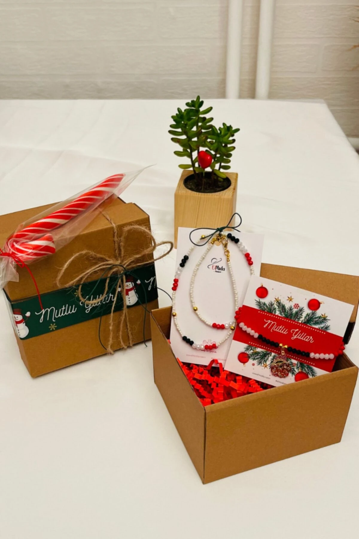 Yılbaşı Konsept Kolye Bileklik Seti-yılbaşı Hediye Kutusu