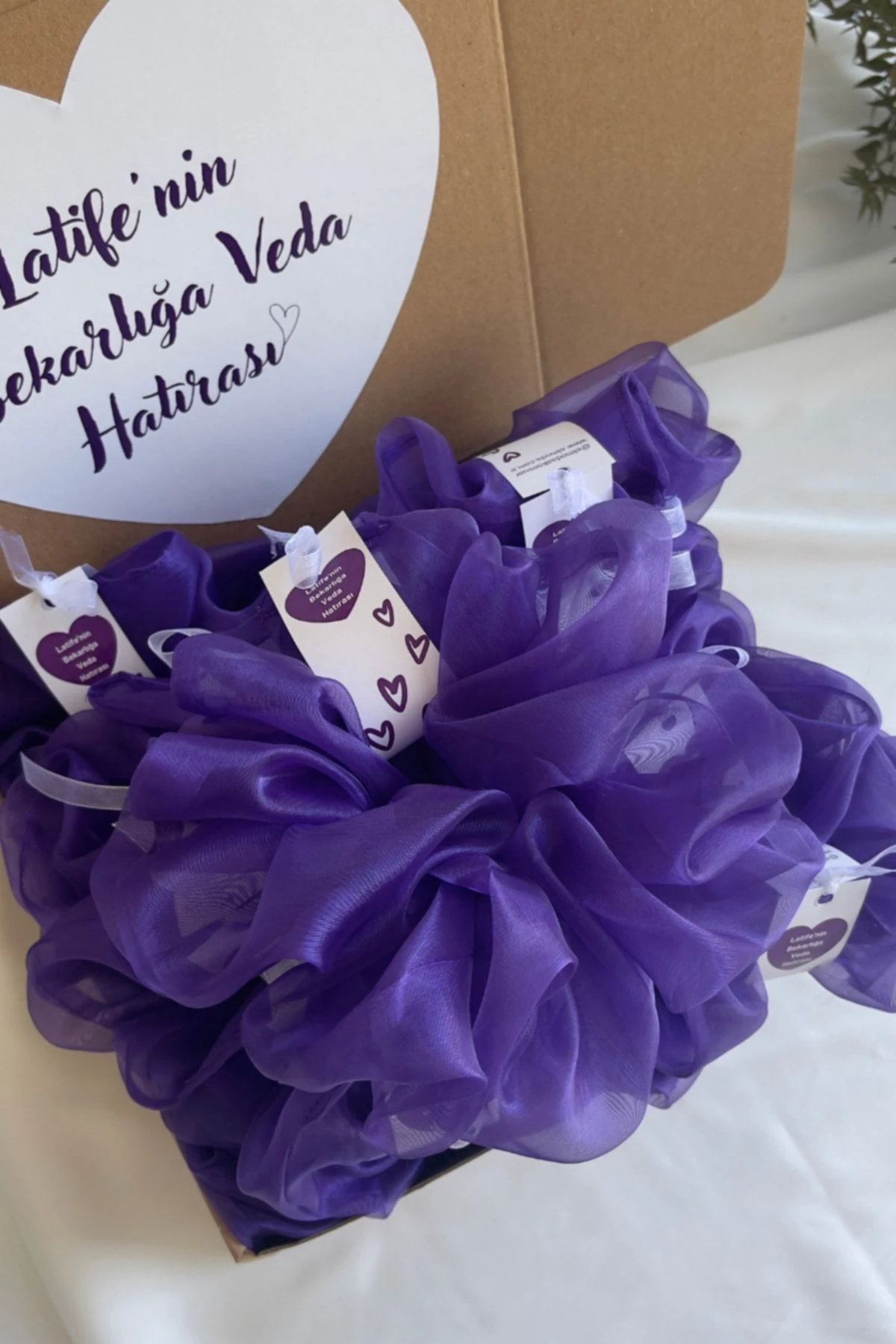 Xl Organze Lastikli Toka Bekarlığa Veda Kına Gecesi Düğün Nedime Hediyesi / 25'li