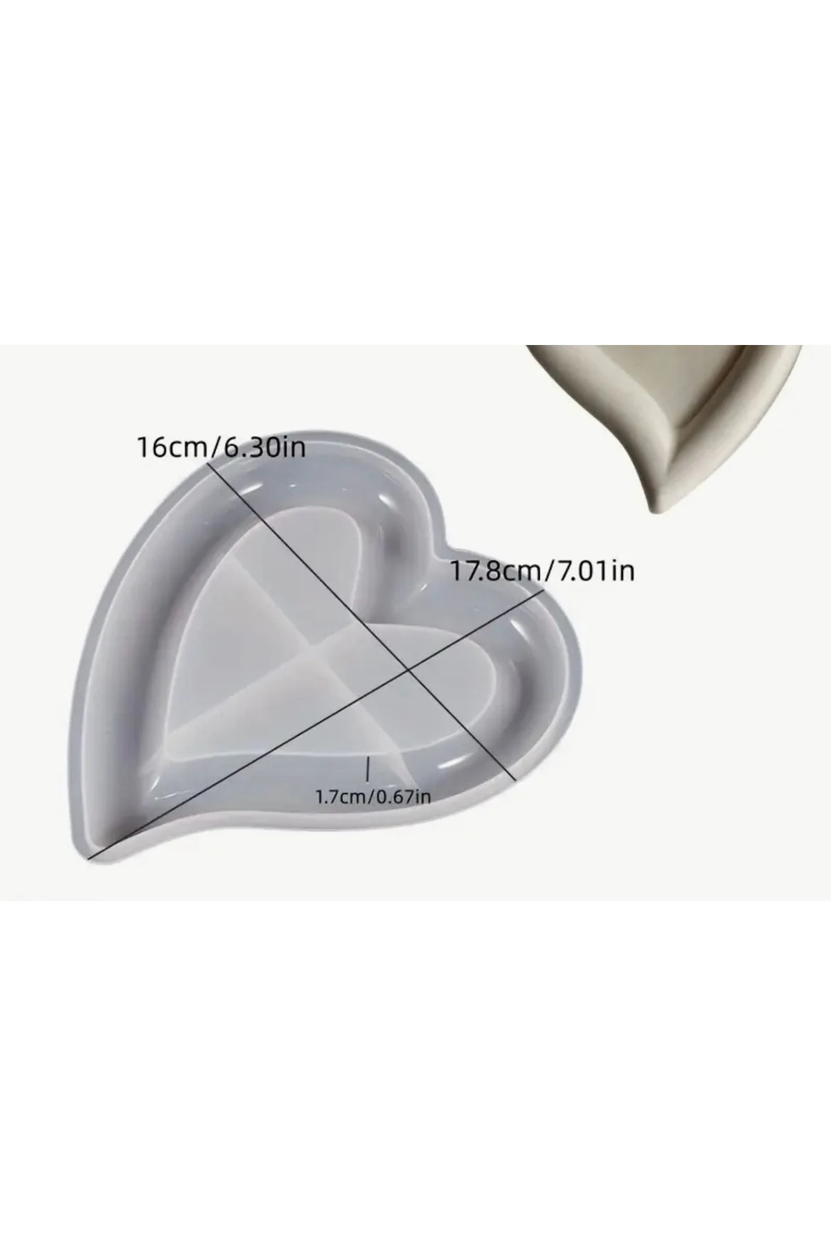 Kalp Dekoratif Takı Tabağı,Sunumluk, Mumluk, Takı Çekim Standı