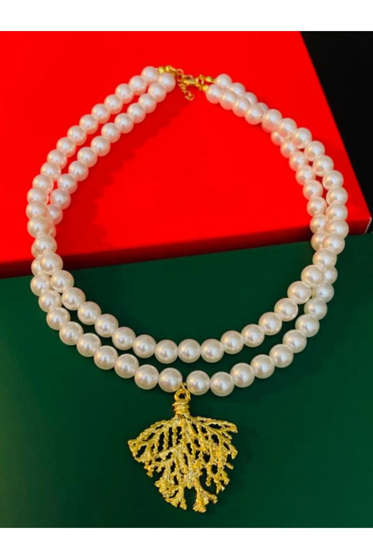 İnci Kolye - Altın Kaplama İnci Kolye - Choker İnci Kolye - İnci Gerdanlık