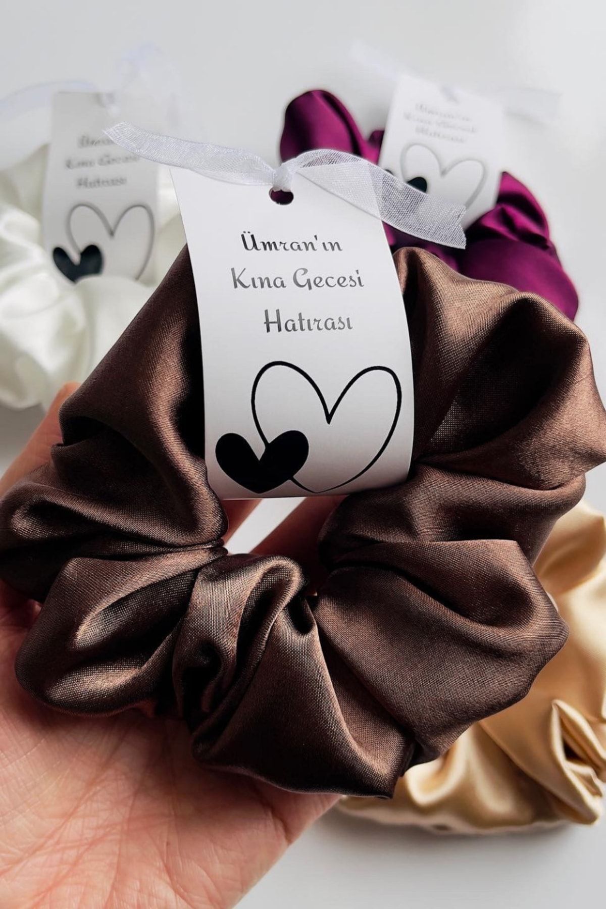 Orta Boy Saten Lastikli Simit Toka Bekarlığa Veda Kına Gecesi Düğün Nedime Hediyesi / 25'li