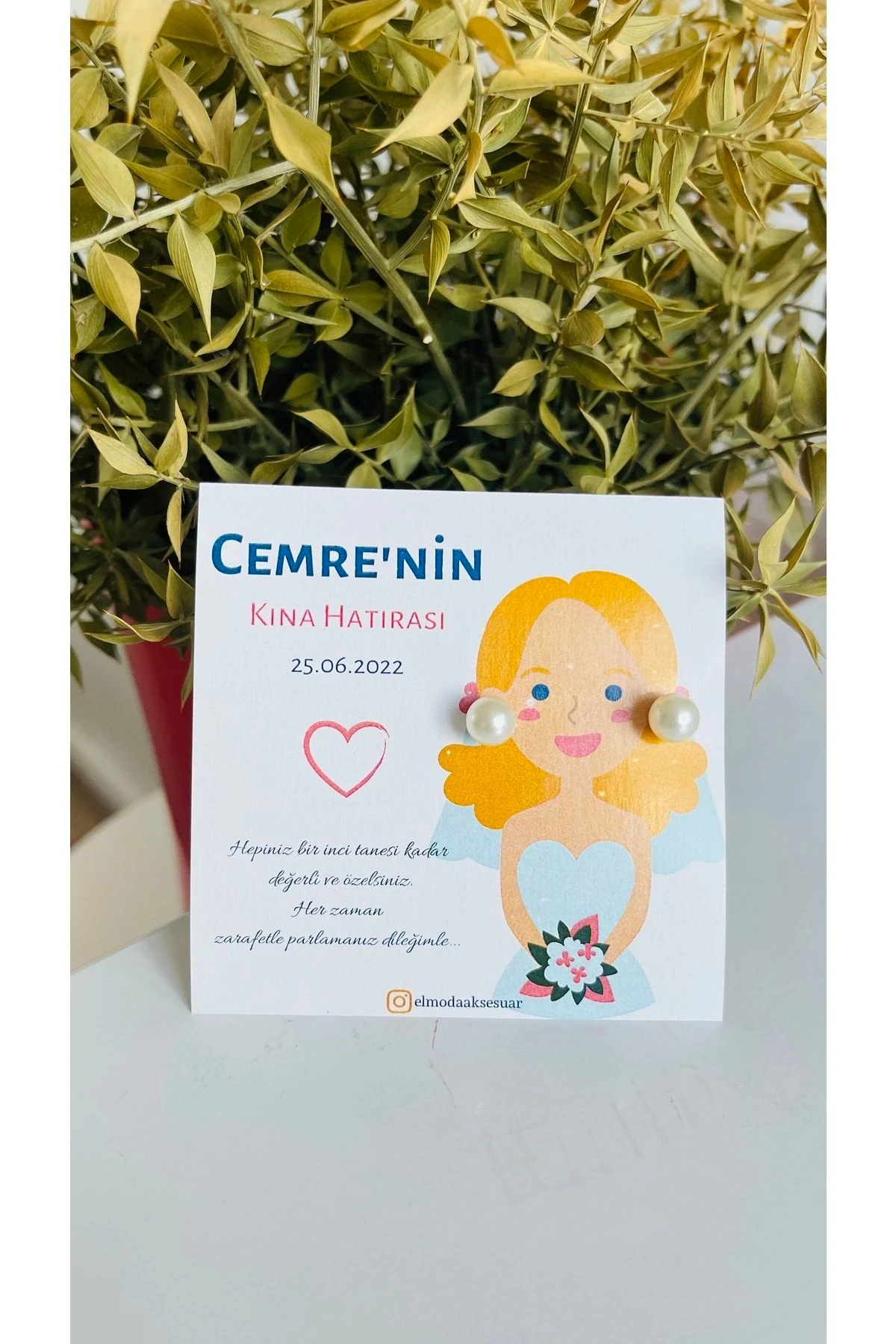 Inci Küpe-nedime Küpesi Bekarlığa Veda Kına Gecesi Düğün Nedime Hediyesi / 25’li