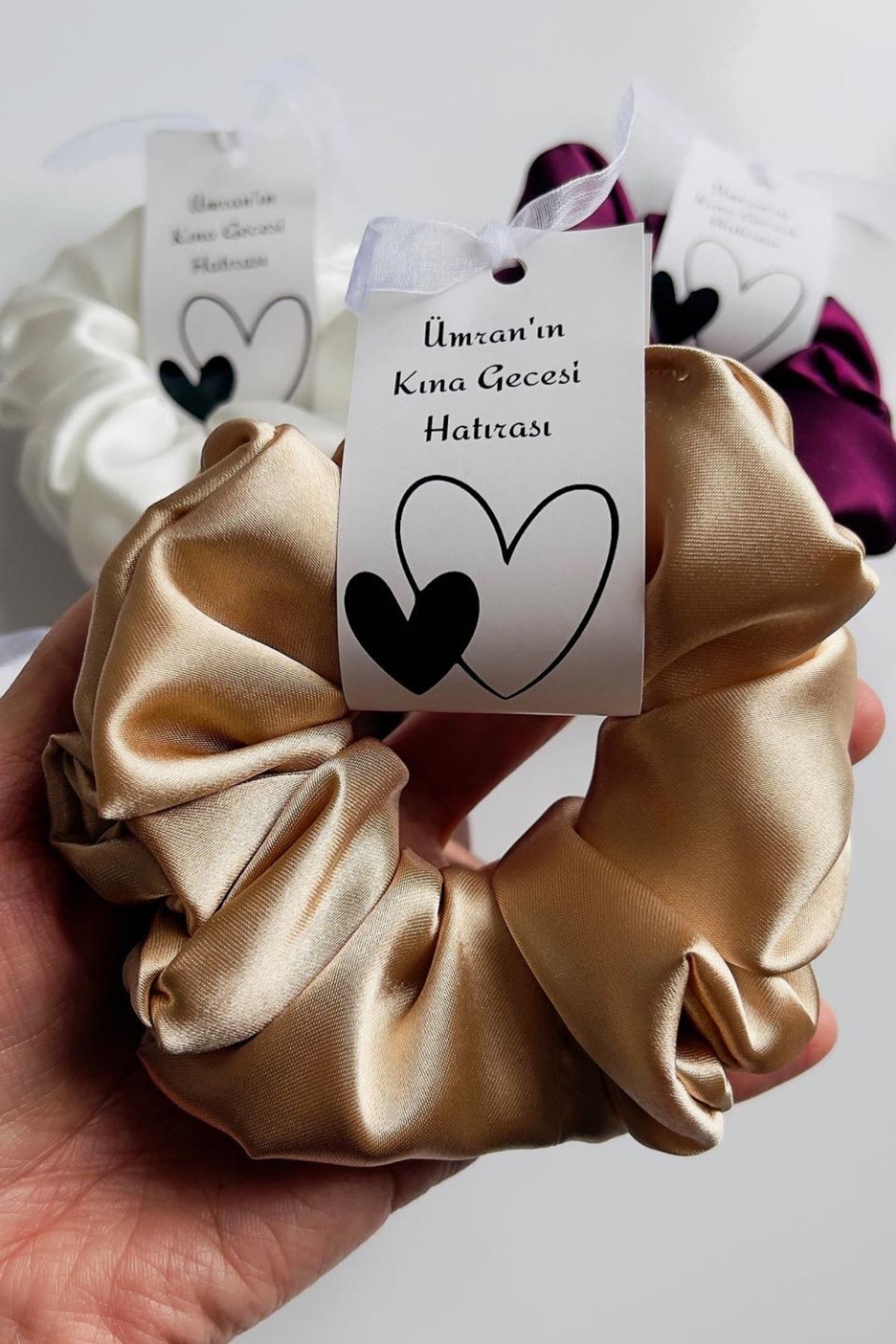 Orta Boy Saten Lastikli Simit Toka Bekarlığa Veda Kına Gecesi Düğün Nedime Hediyesi / 25'li