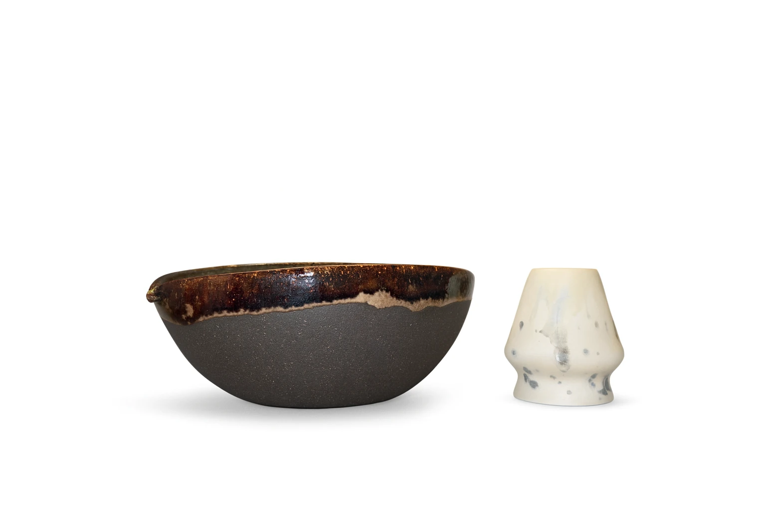 Matcha Kasesi & Whisk Tutucu - Beyaz