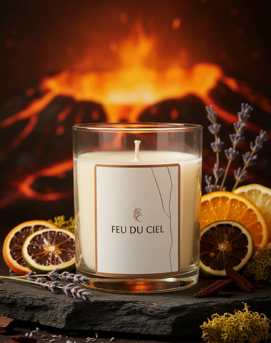 Nature Pure Volcano Amber ve Lavanta Kokulu Mum 150 gr