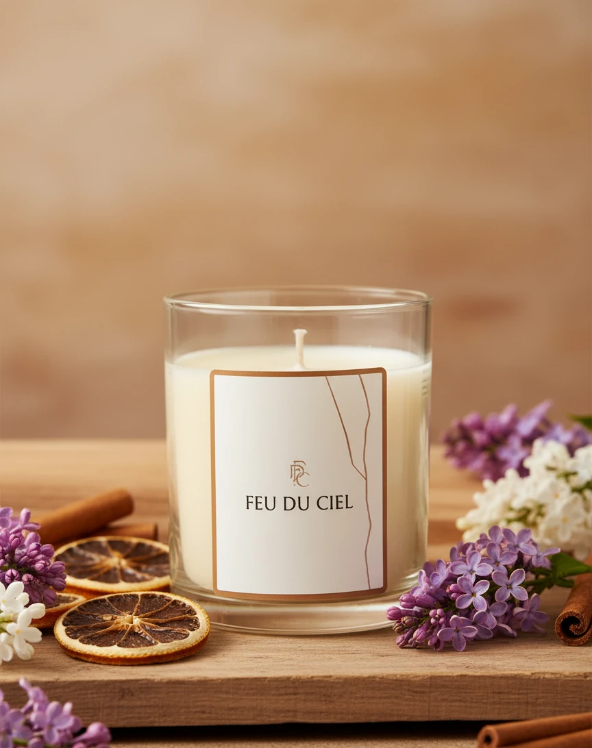 Nature Fairy Pure Chimney Bergamot Leylak Sandal Ağacı Kokulu Mum 150 gr