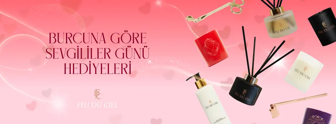 Şubat ayında FEU DU CIEL'e üye olun, tüm ürünleri %20 indirimli alın. Sevgililer Günü için kokulu mum çeşitlerini ve çakra mumlarını şimdi inceleyin.