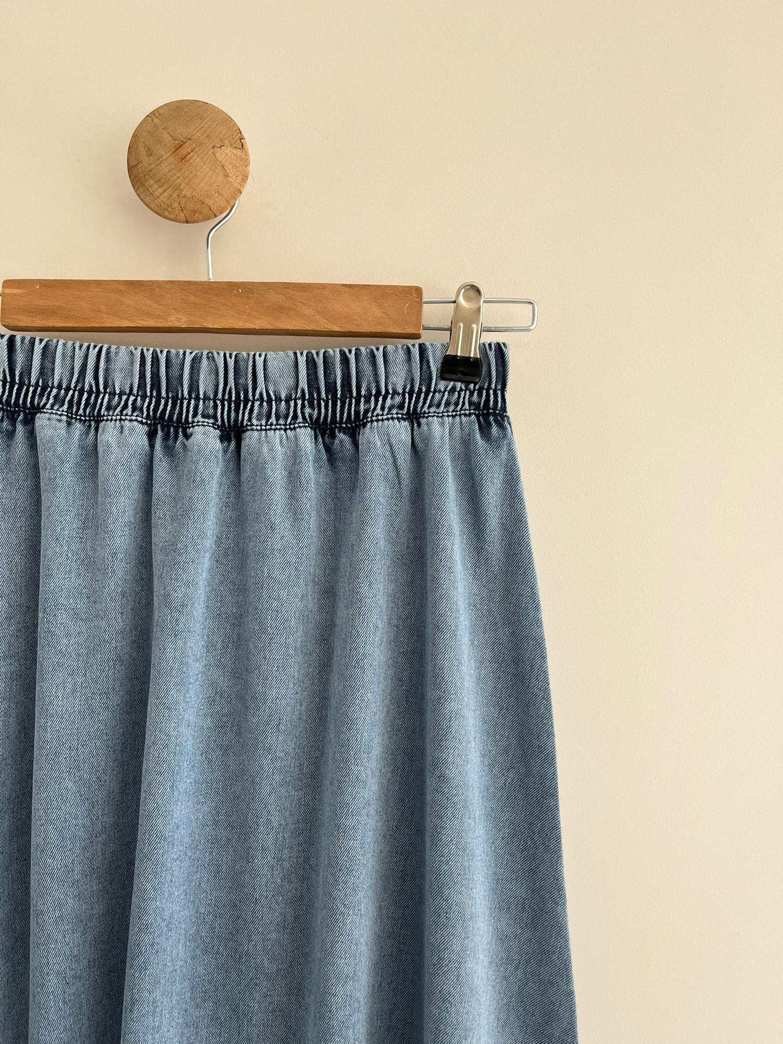 Denim Flared Skirt