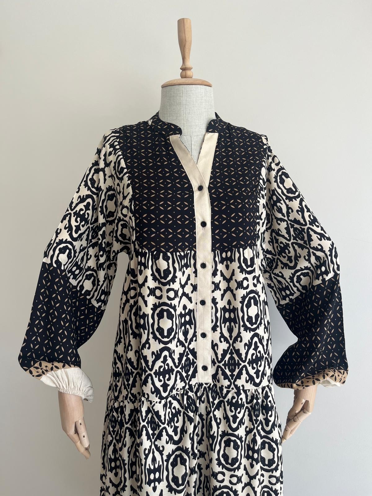 Authentic Patterned Viscose Dress 