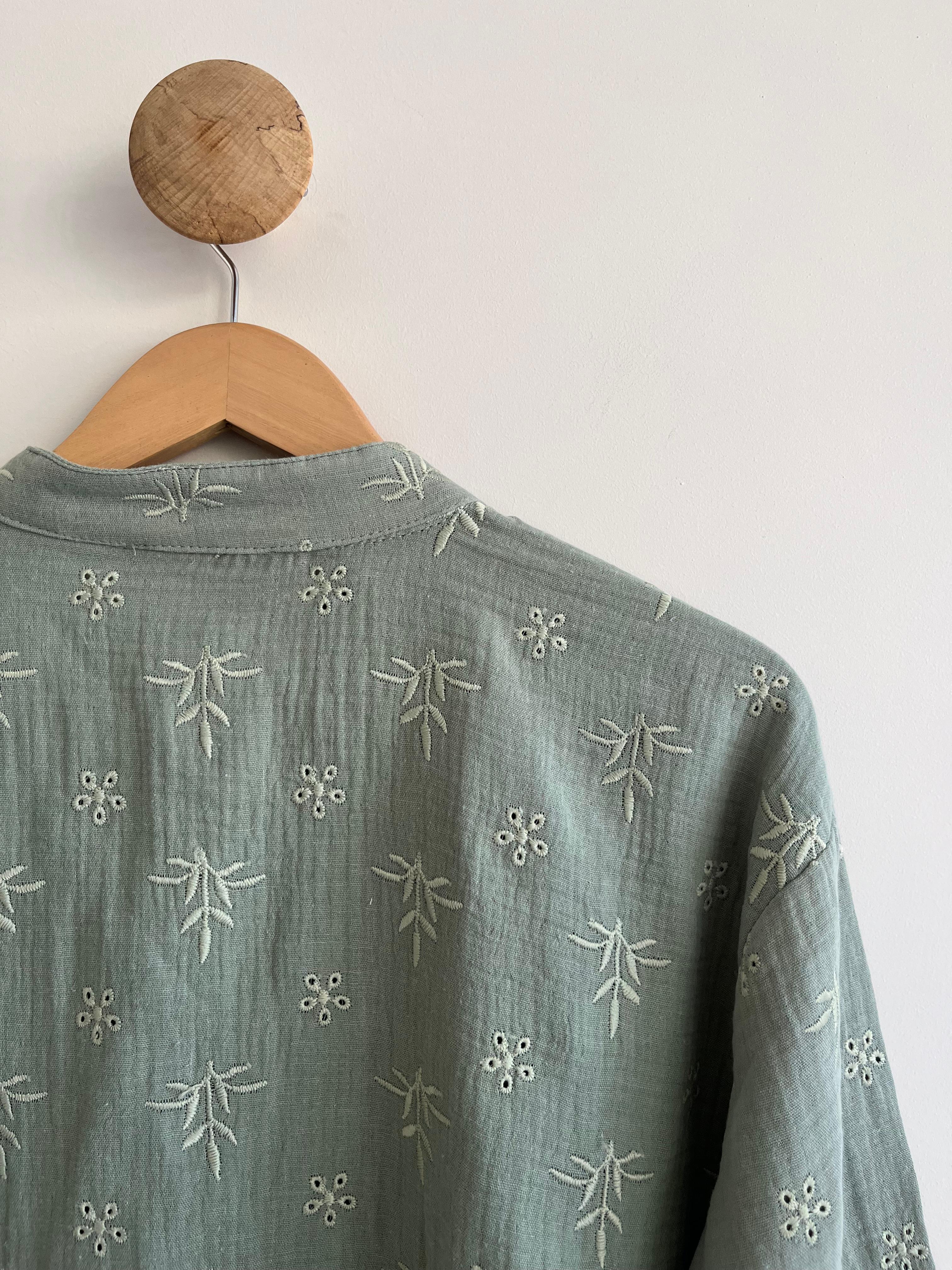 Embroidered Muslin Shirt