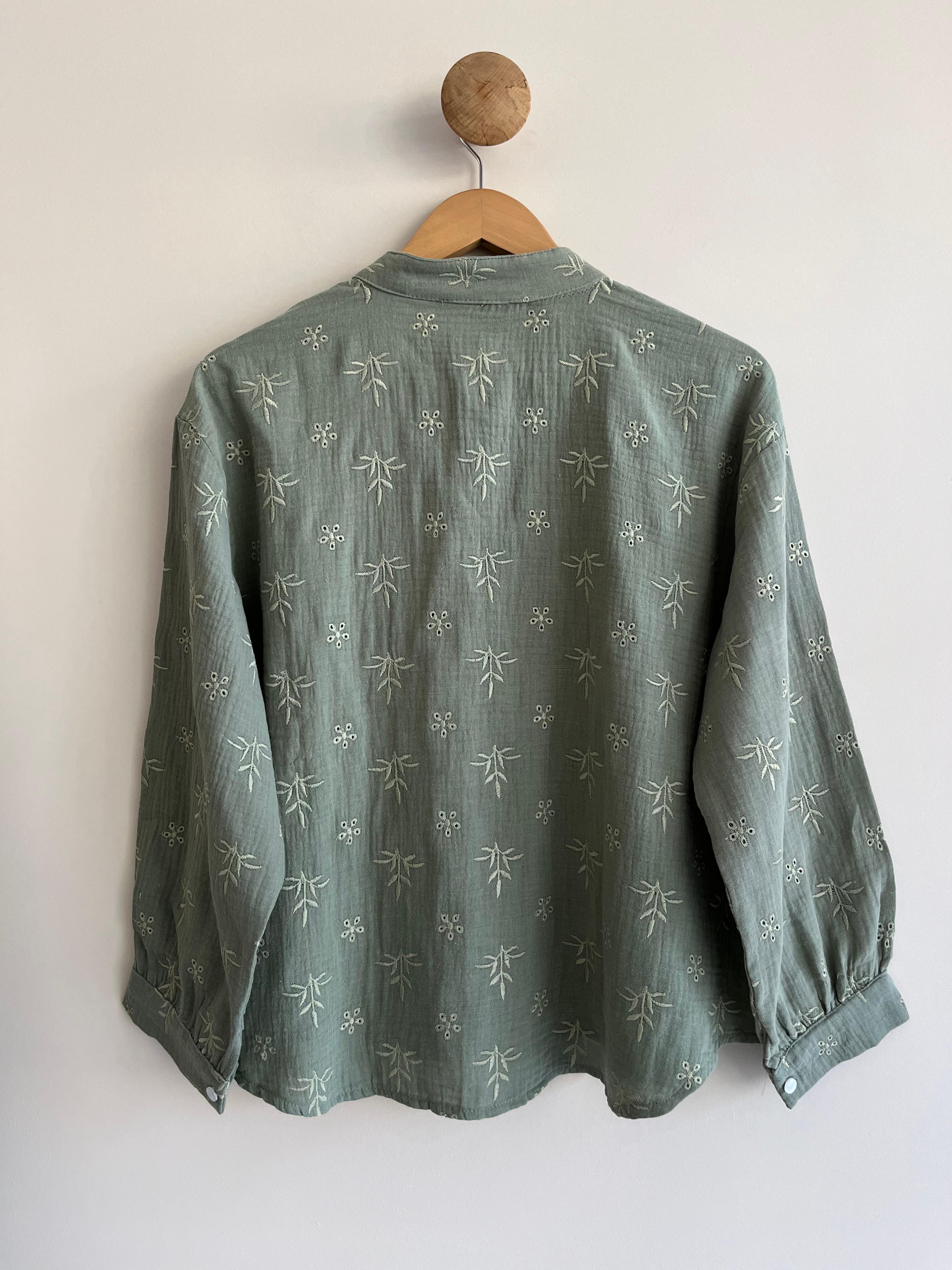 Embroidered Muslin Shirt