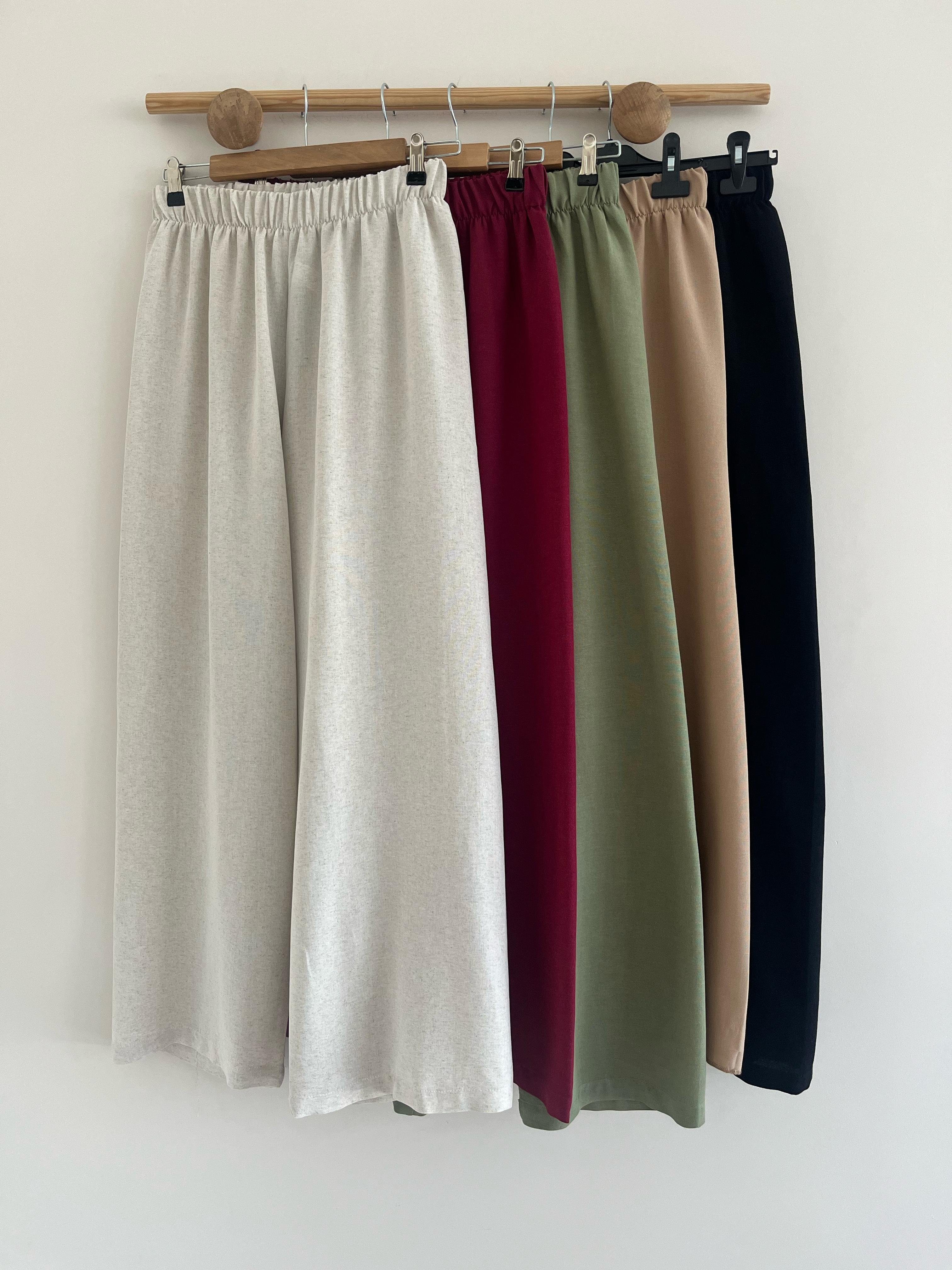 Keten Bol Paça Pantolon