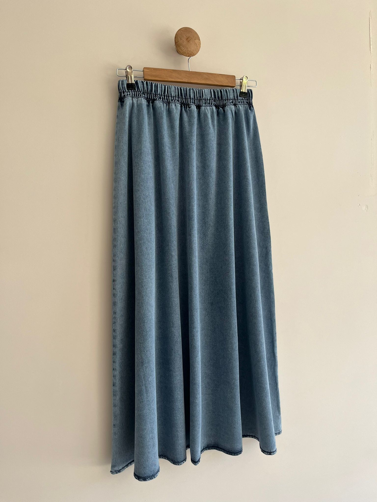 Denim Flared Skirt