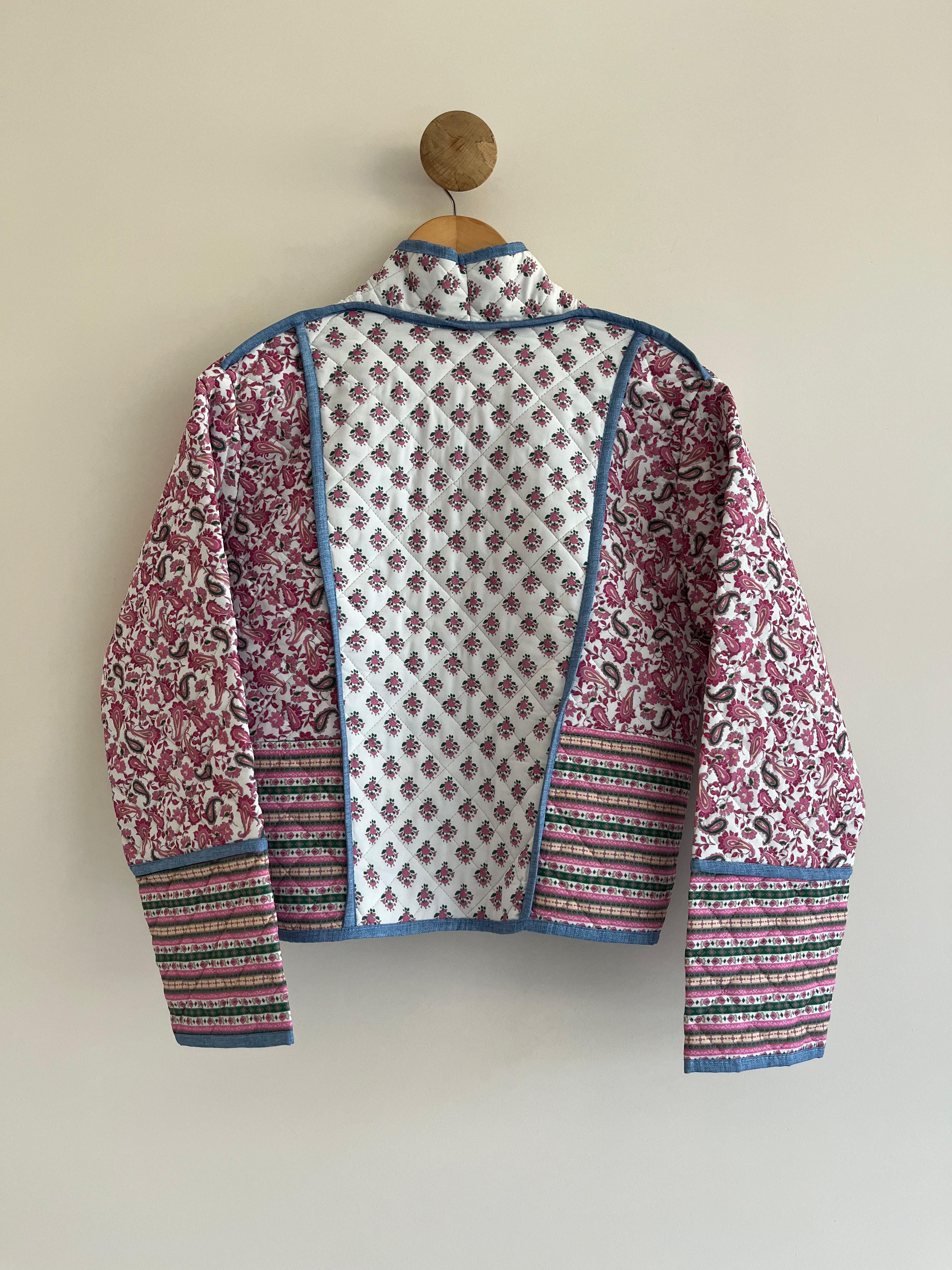 Çiçekli Patchwork Ceket