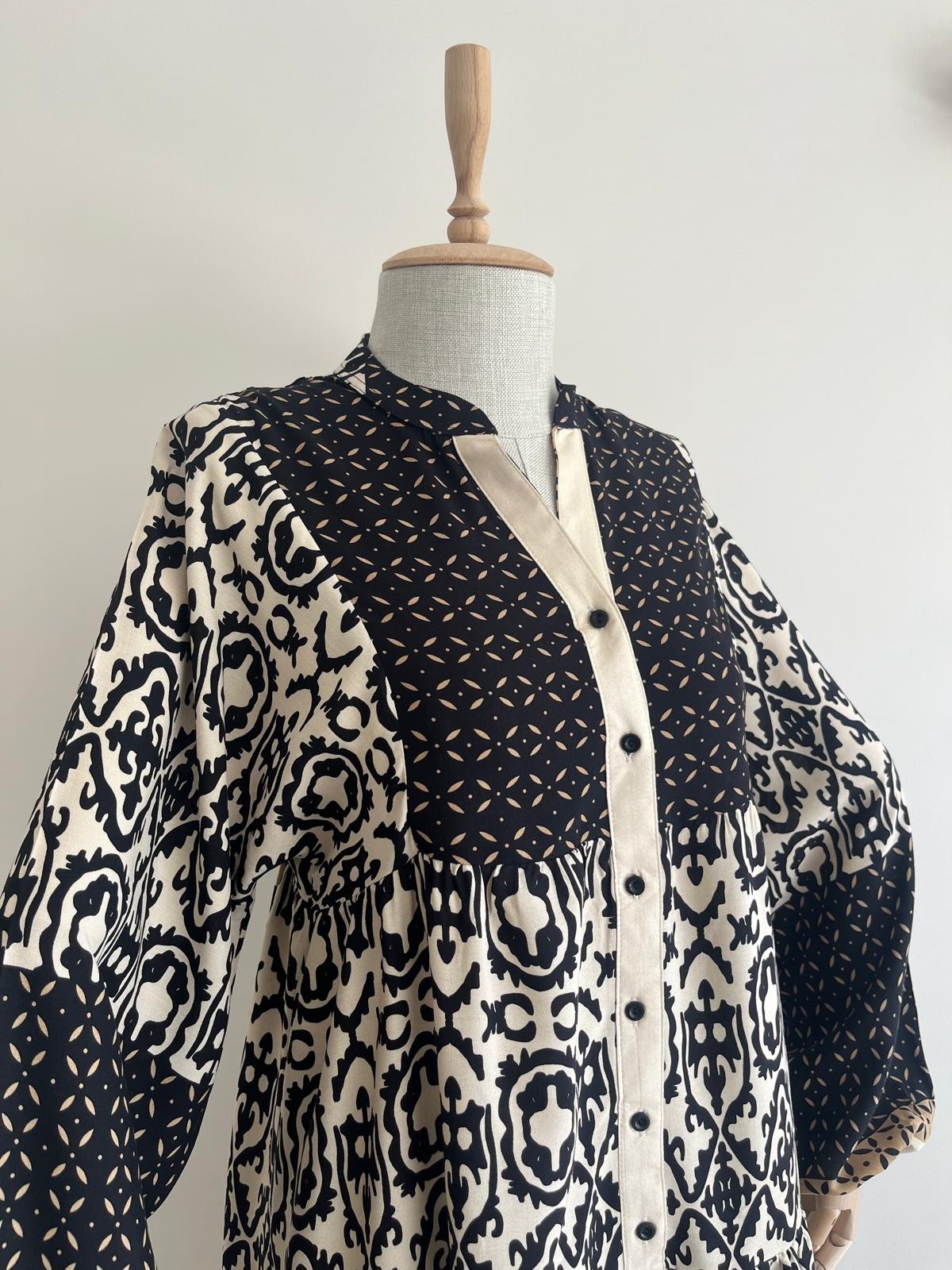 Authentic Patterned Viscose Dress 