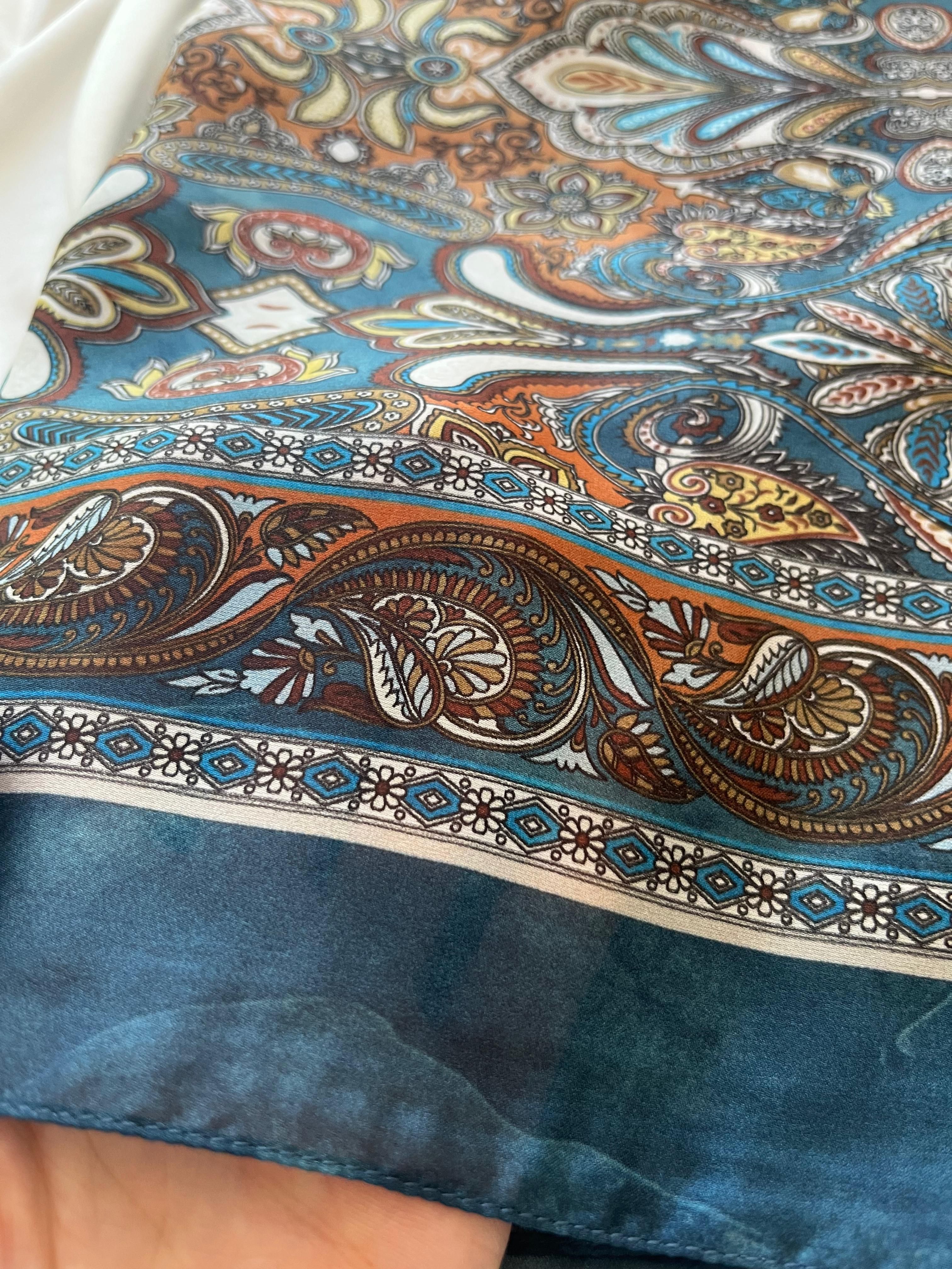 Patterned Indian Silk Shawl