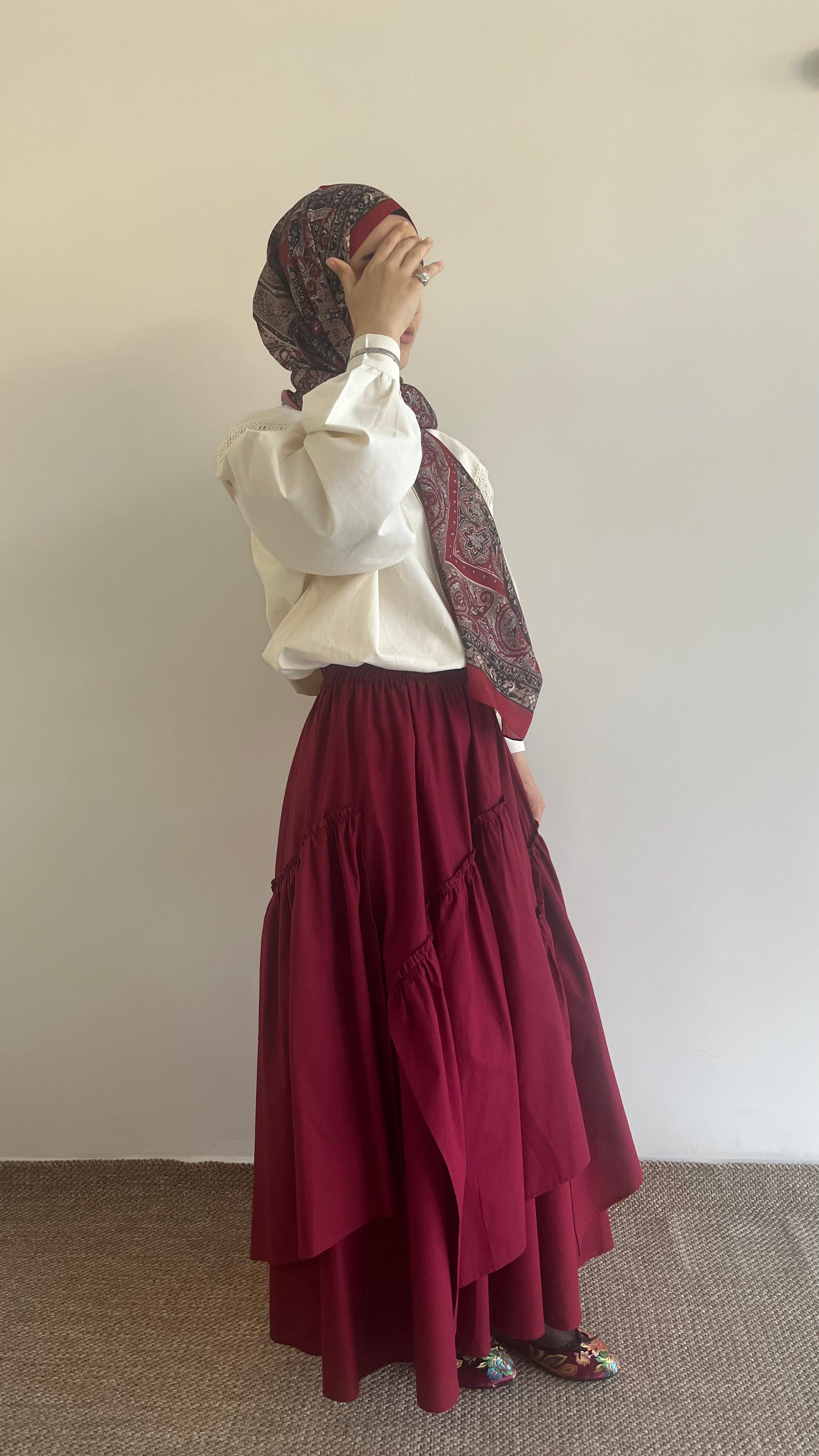 Sare Bohem Pamuklu Etek