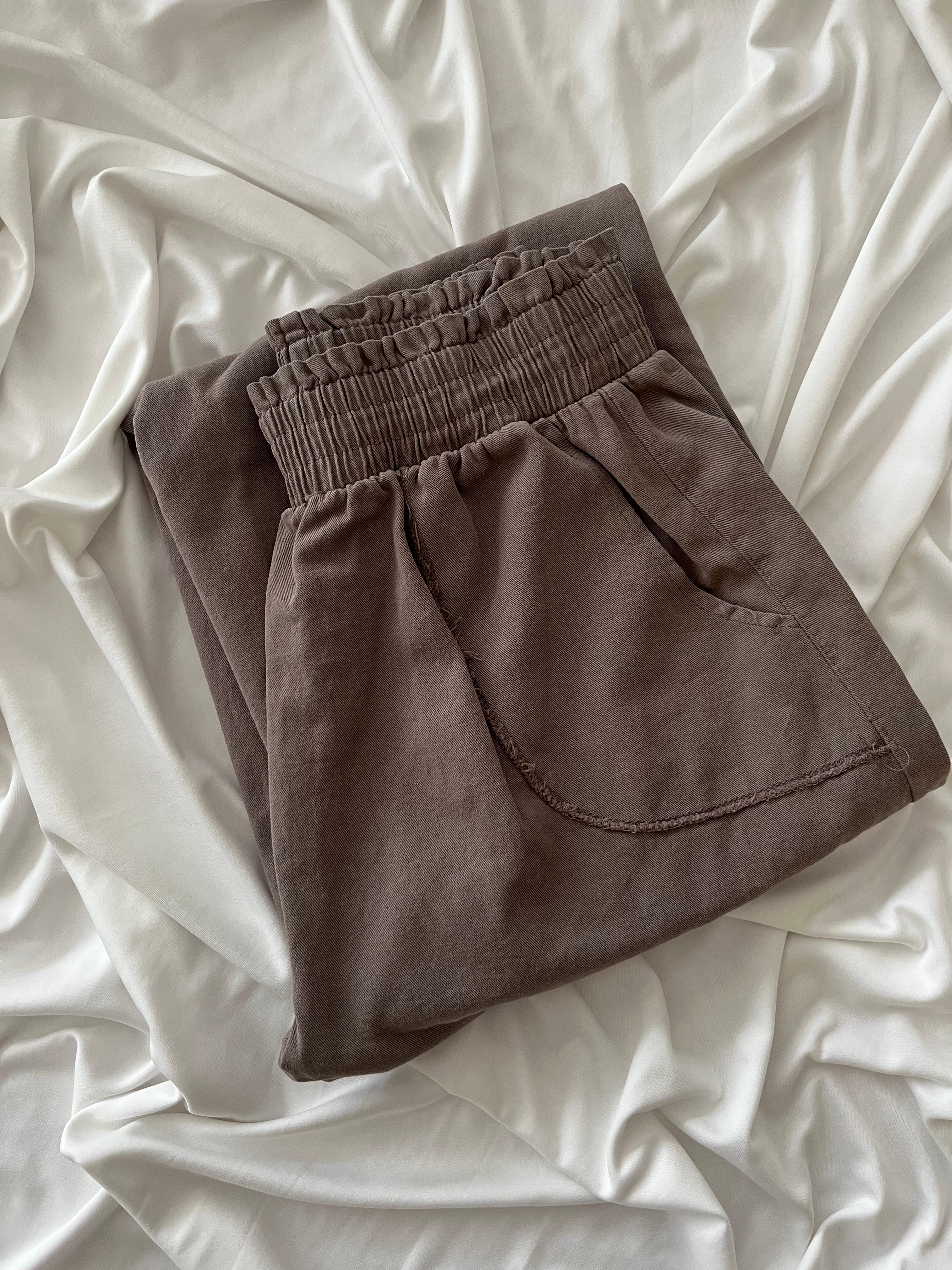 Pamuklu Gabardin İspanyol Paça Pant