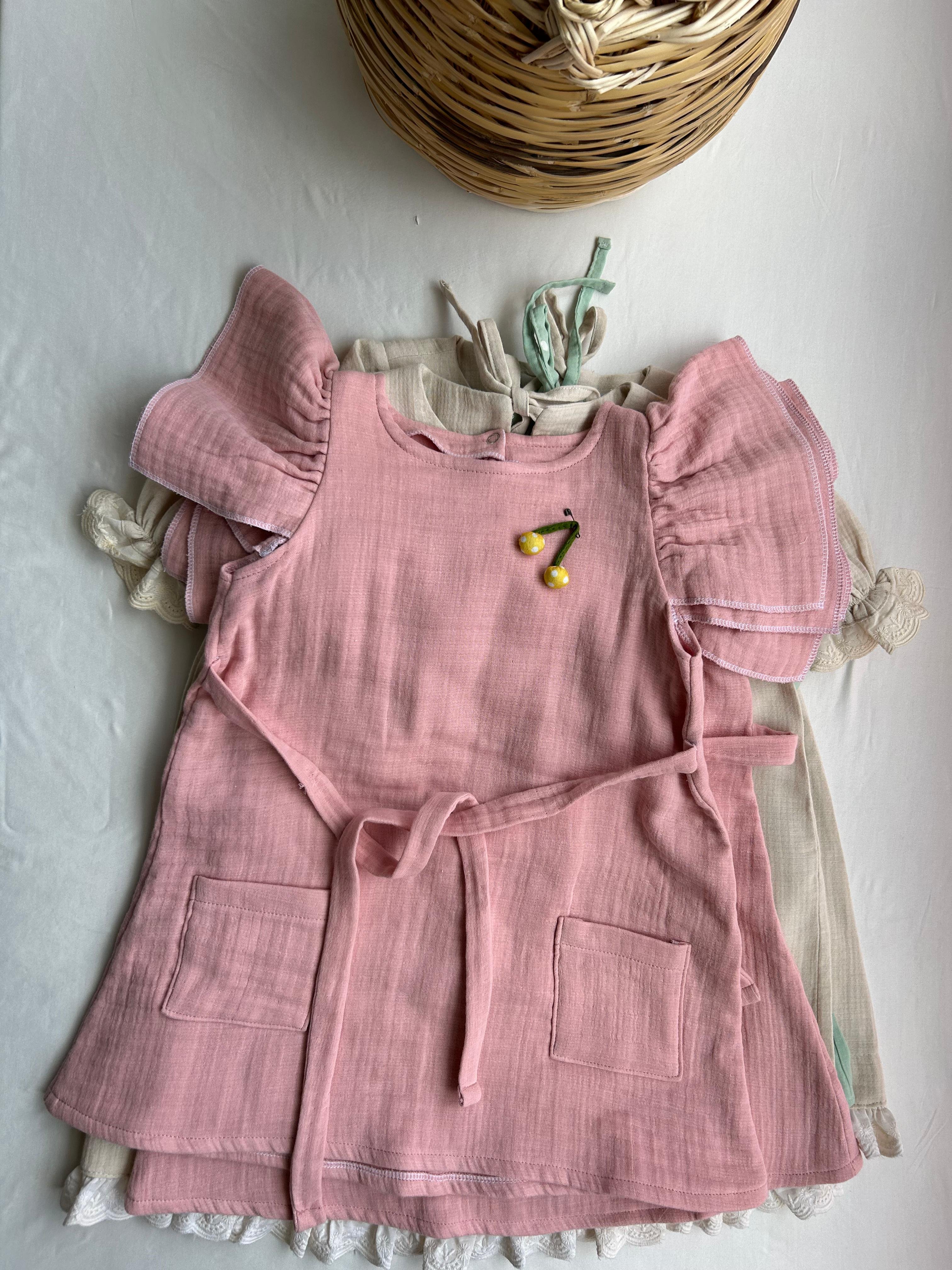 Rose Dried Muslin Dress