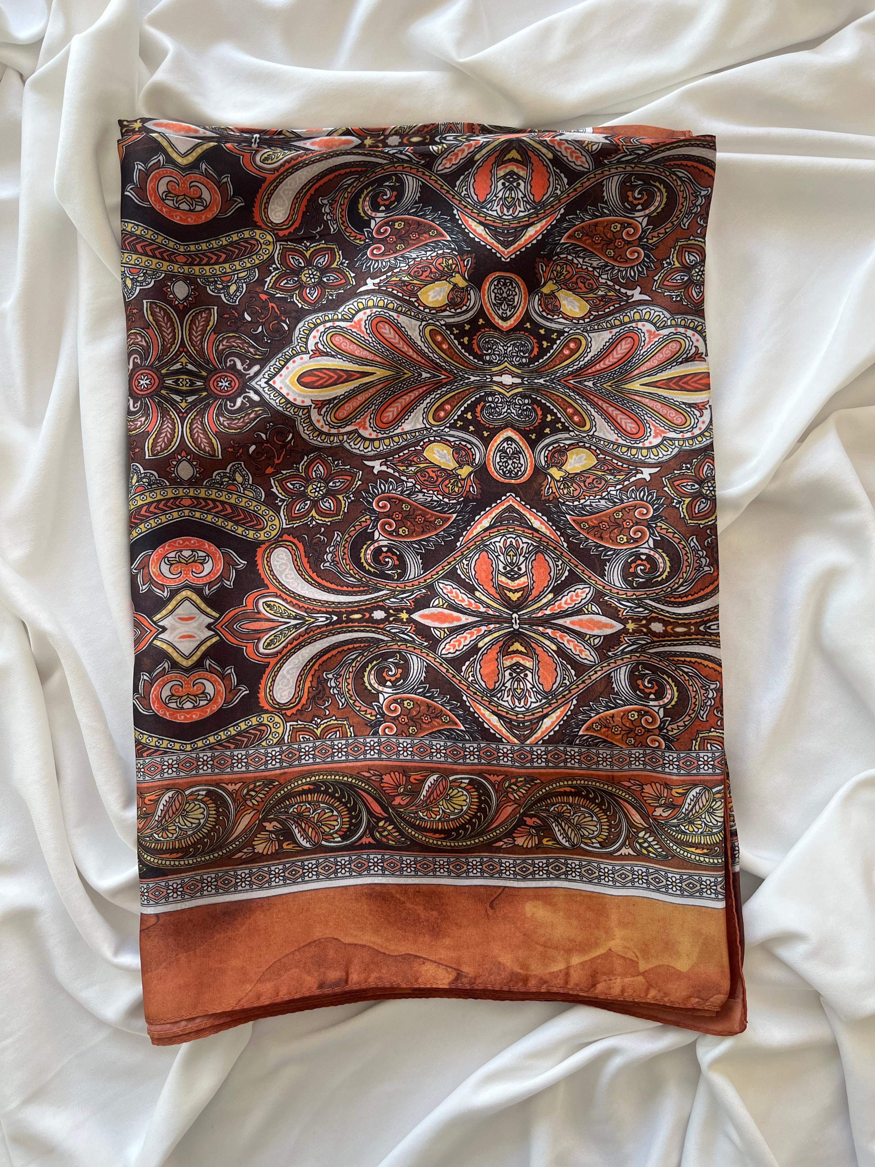 Patterned Indian Silk Shawl