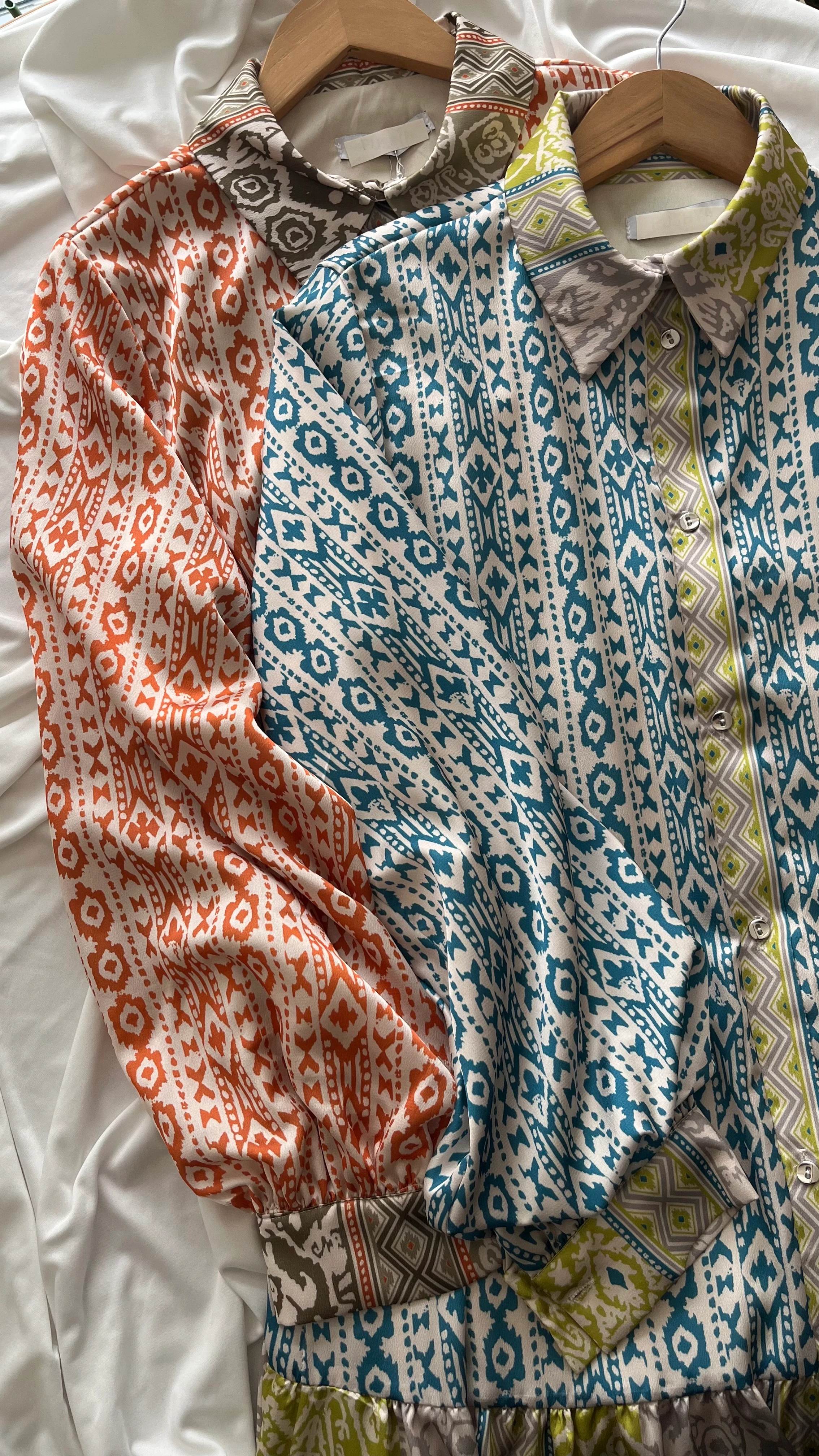 Tanya Saten Desenli Elbise