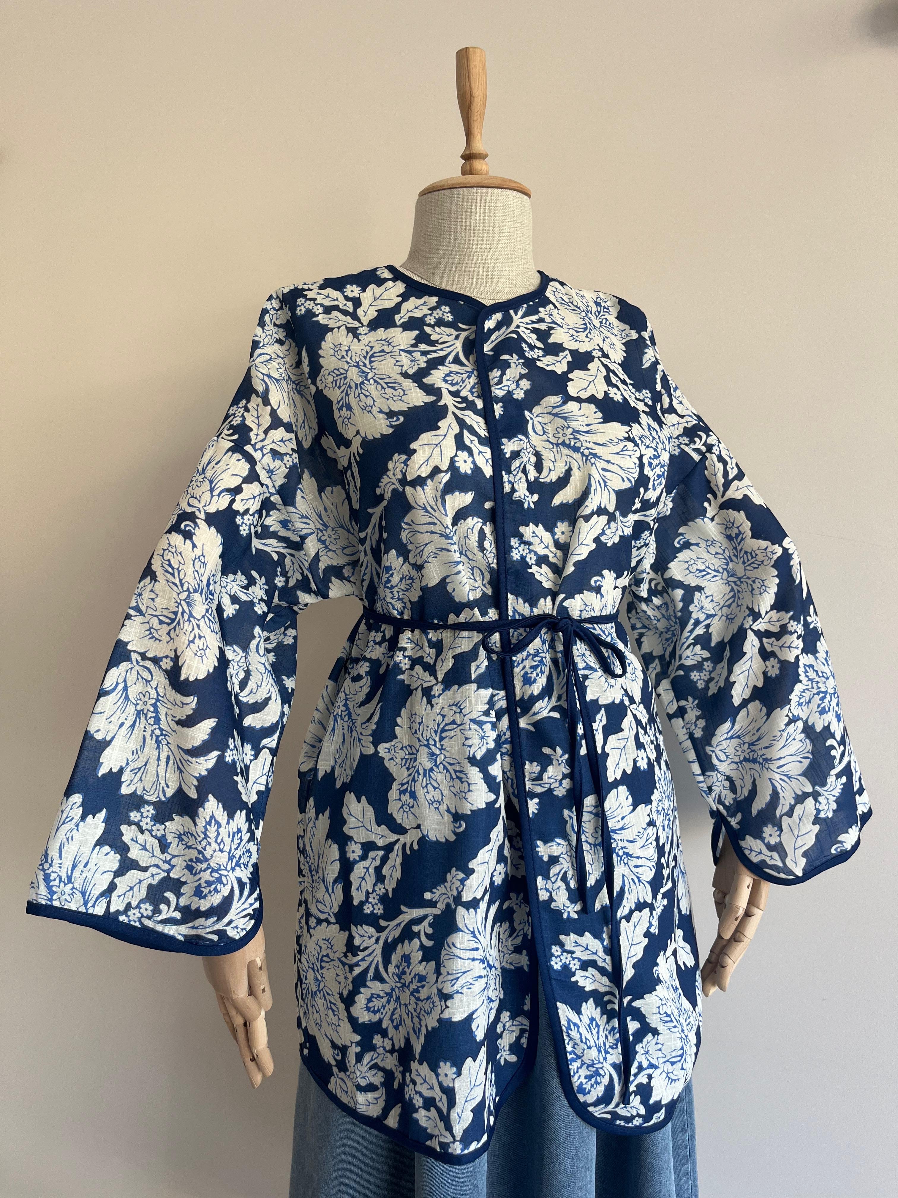 Patterned Linen Kimono