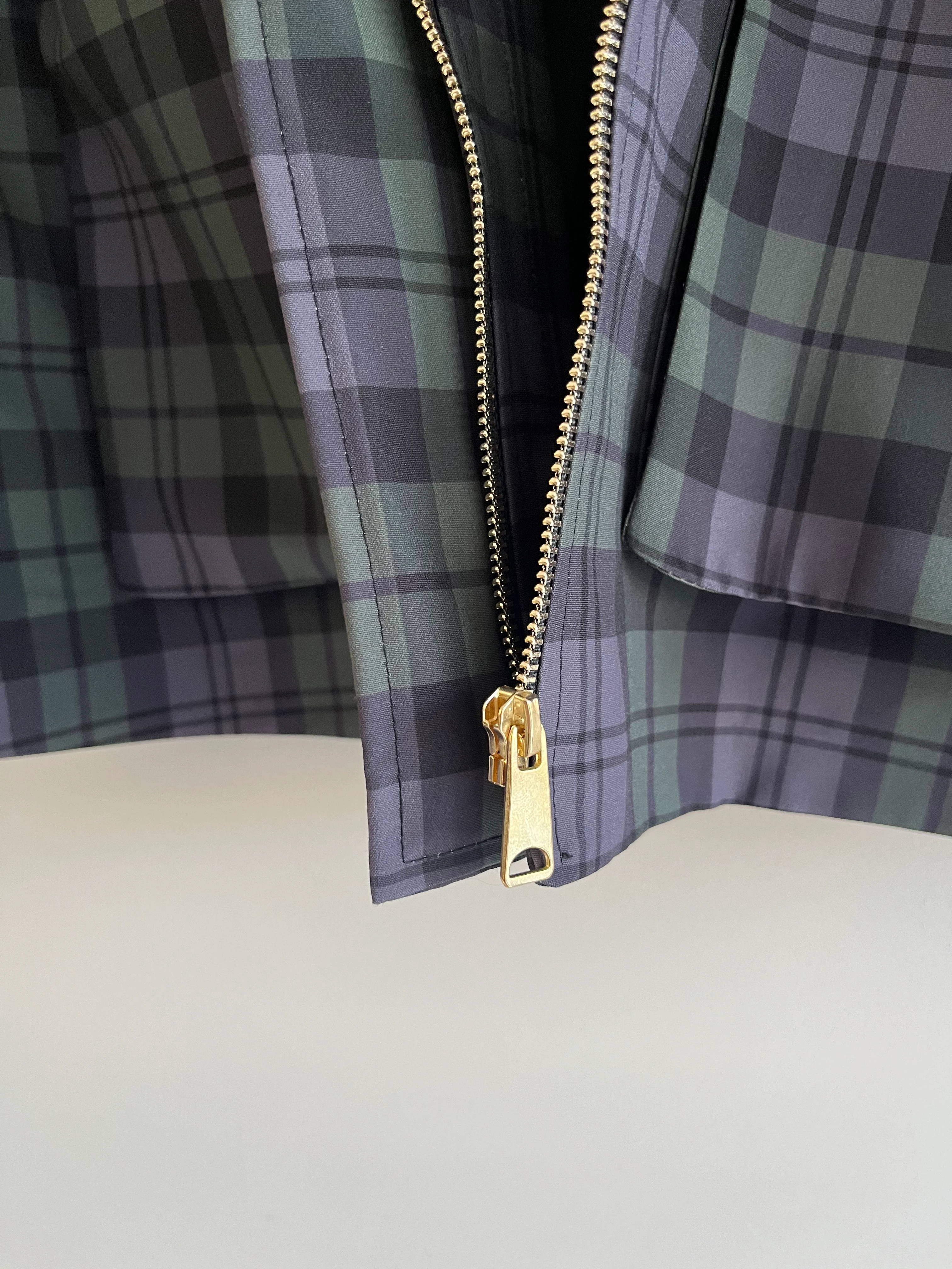 Ekose Desenli Astarlı Ceket-Trenç