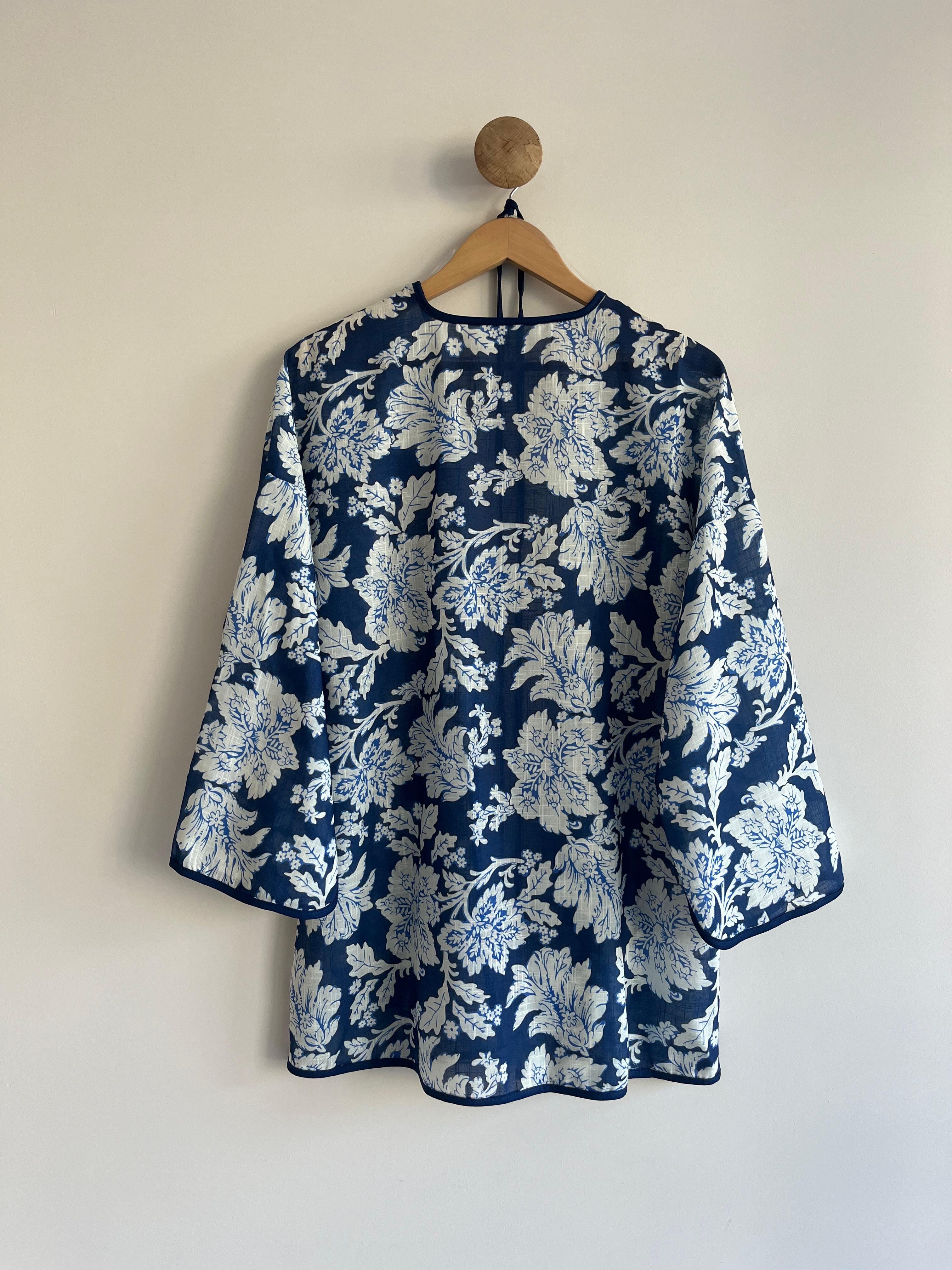 Patterned Linen Kimono
