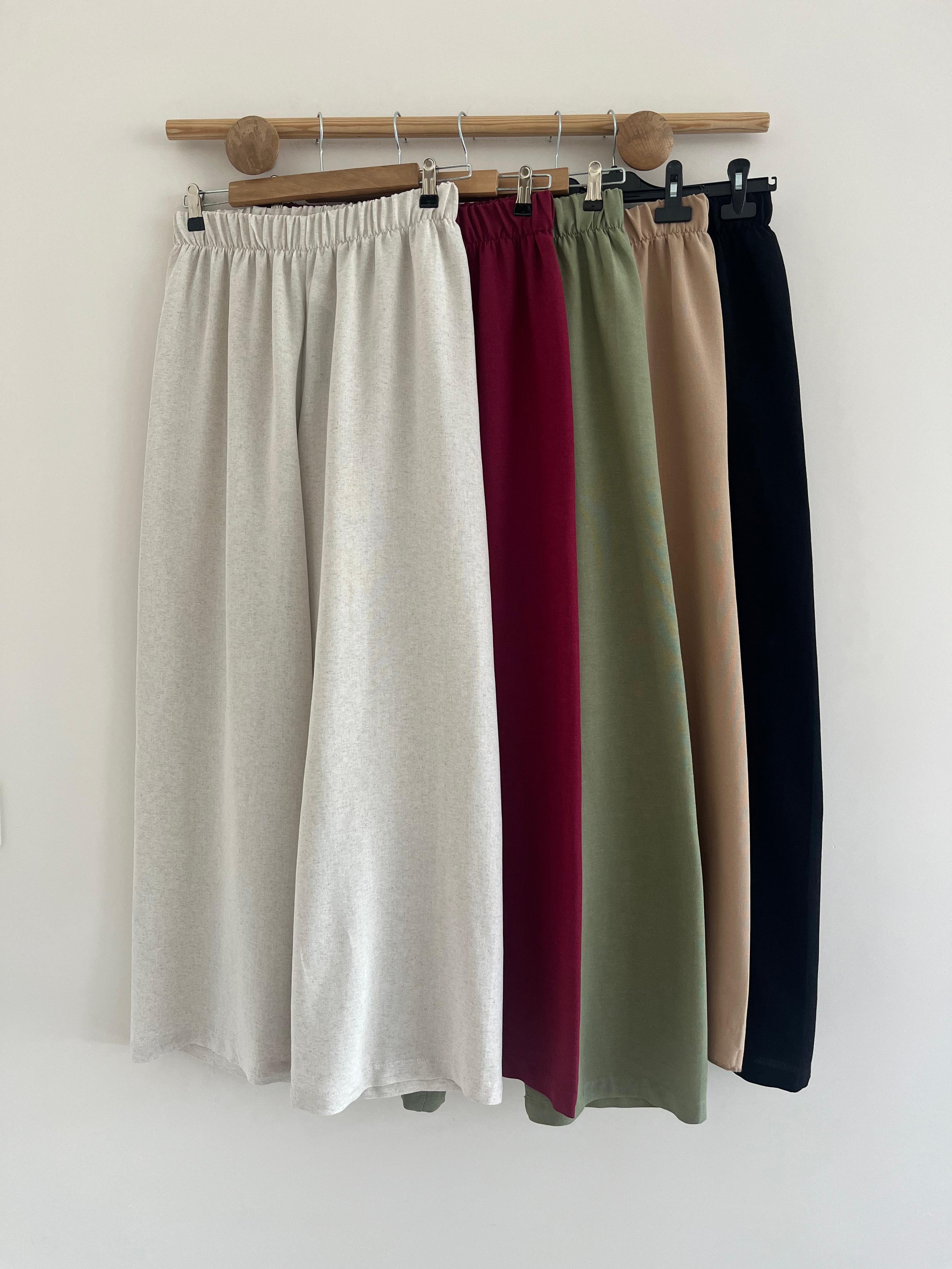 Wide Leg Linen Trousers