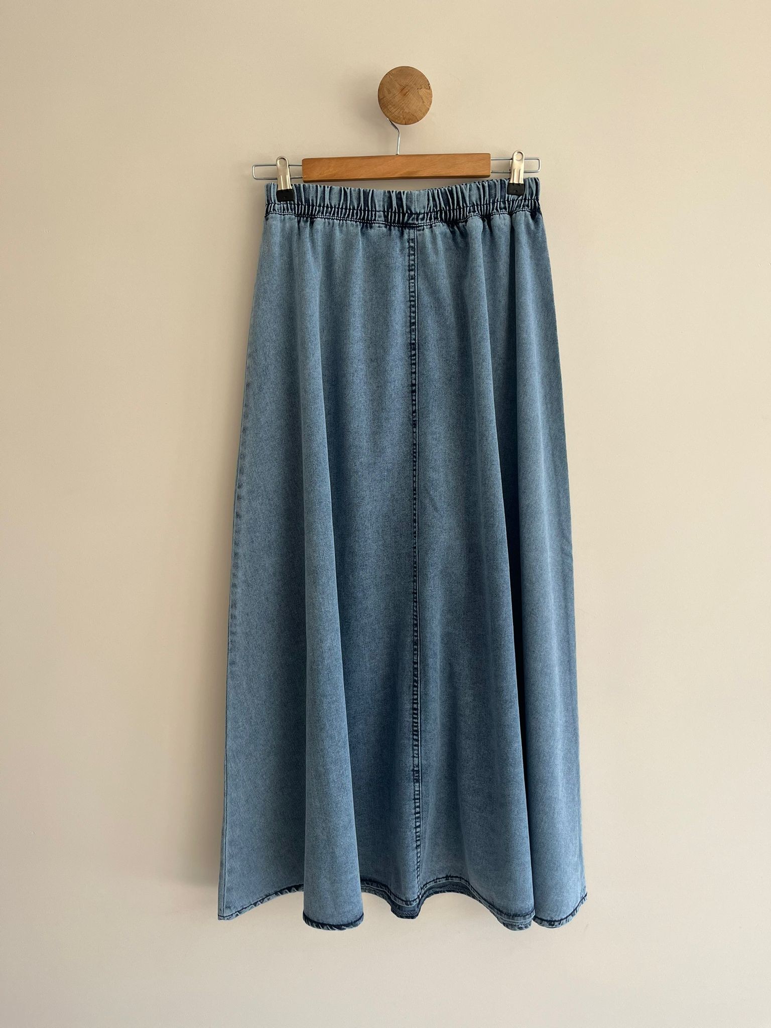 Denim Flared Skirt