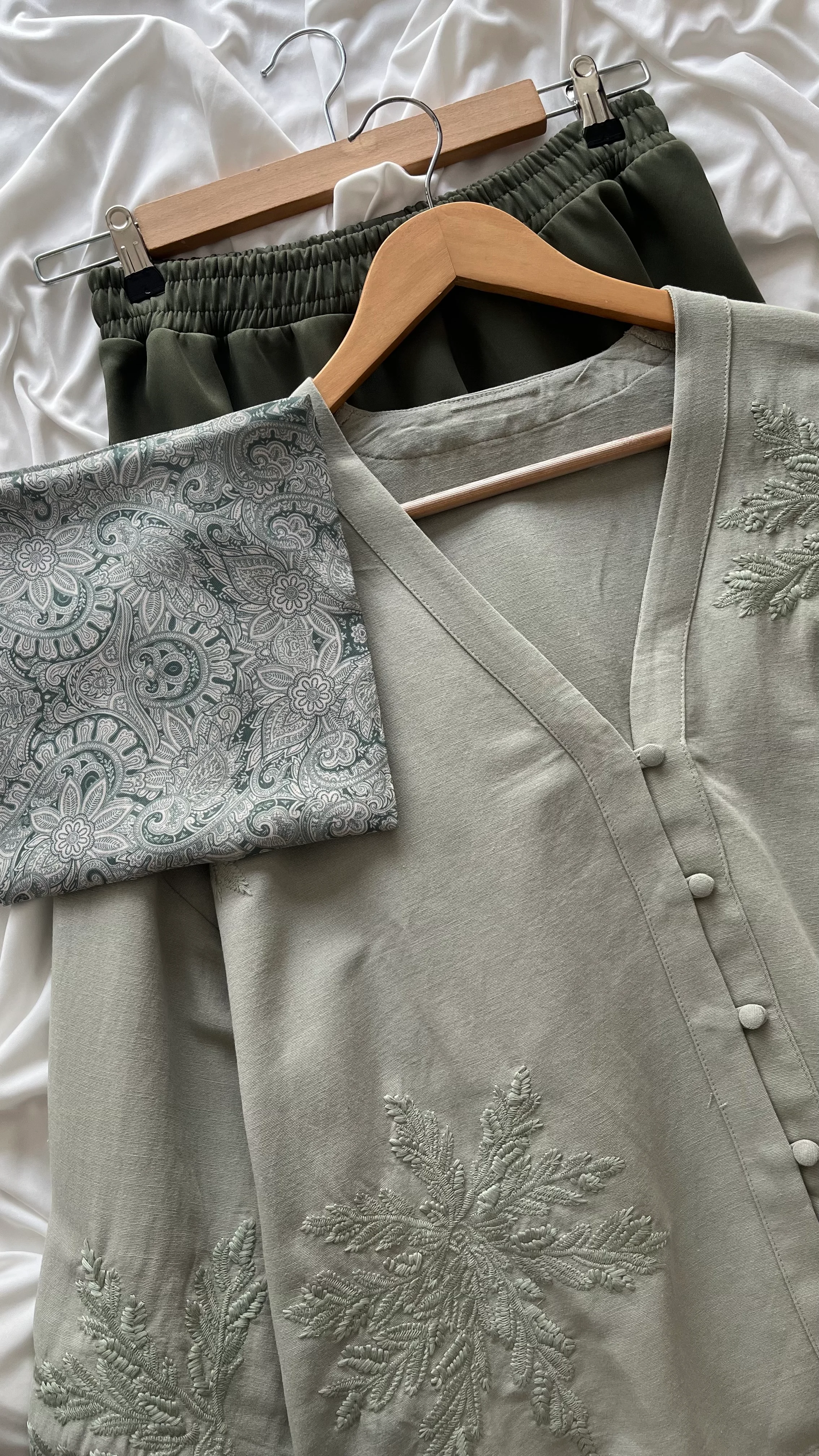 Etnik Desenli Soft Eşarp