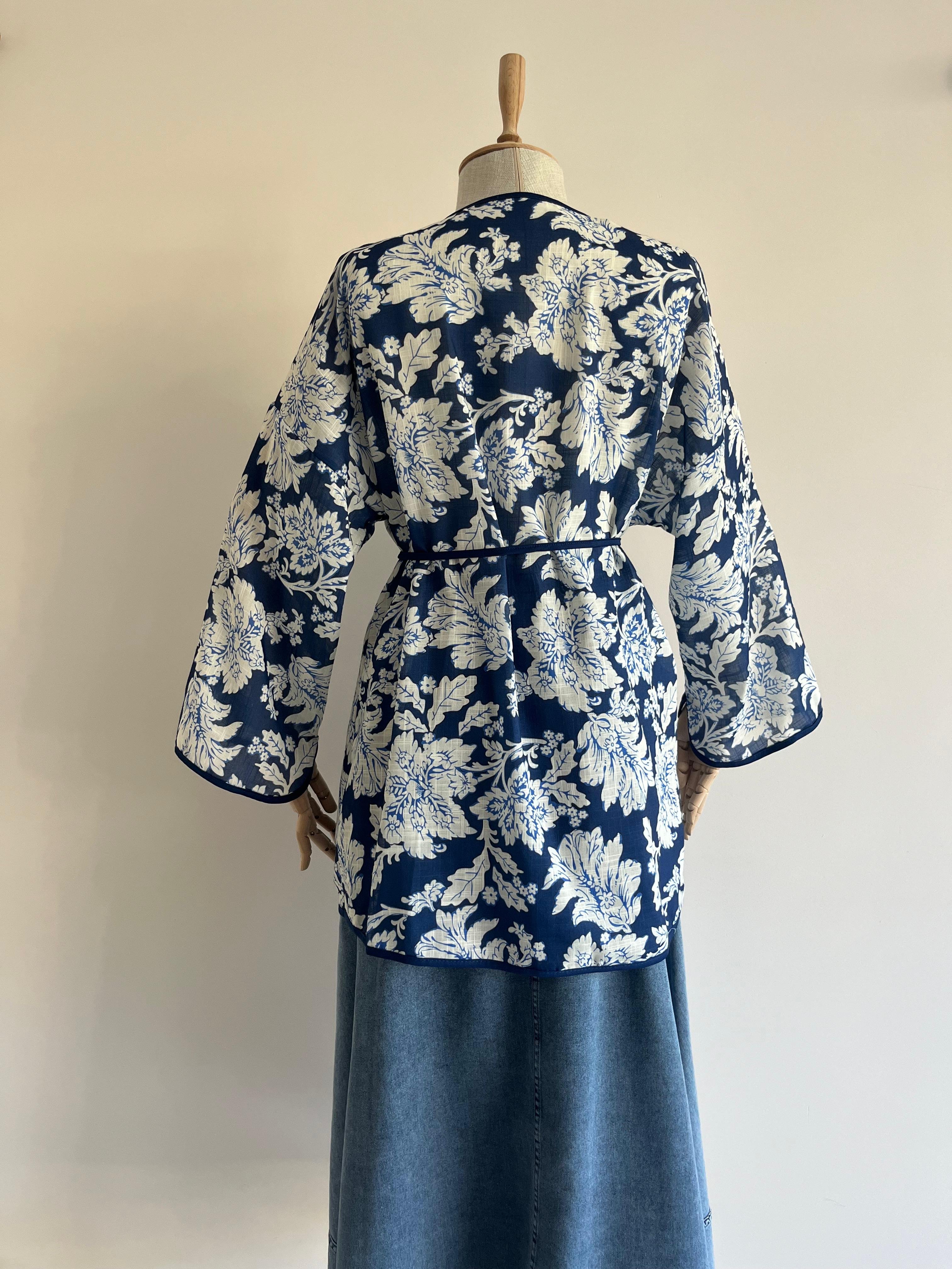 Patterned Linen Kimono