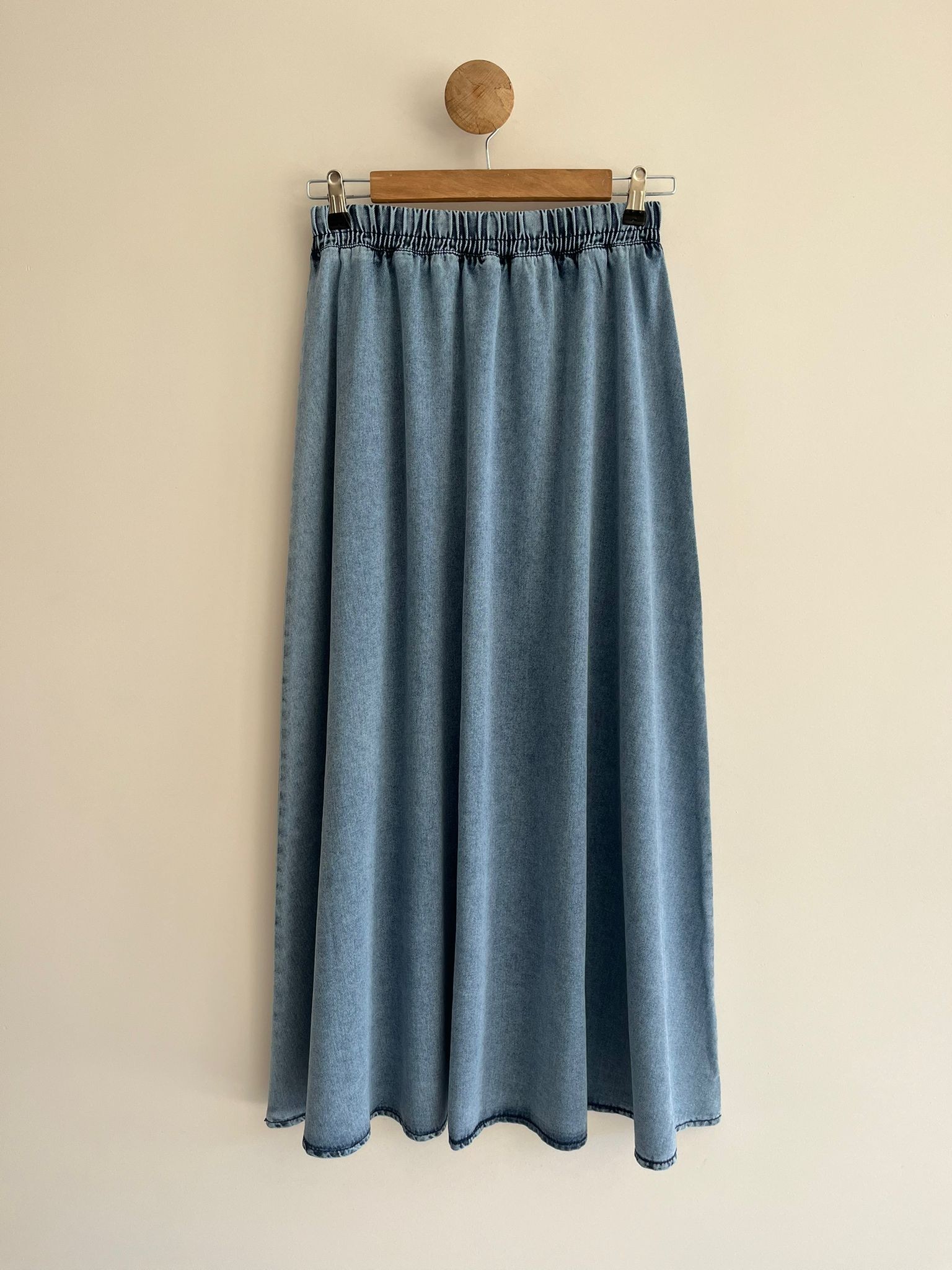 Denim Flared Skirt