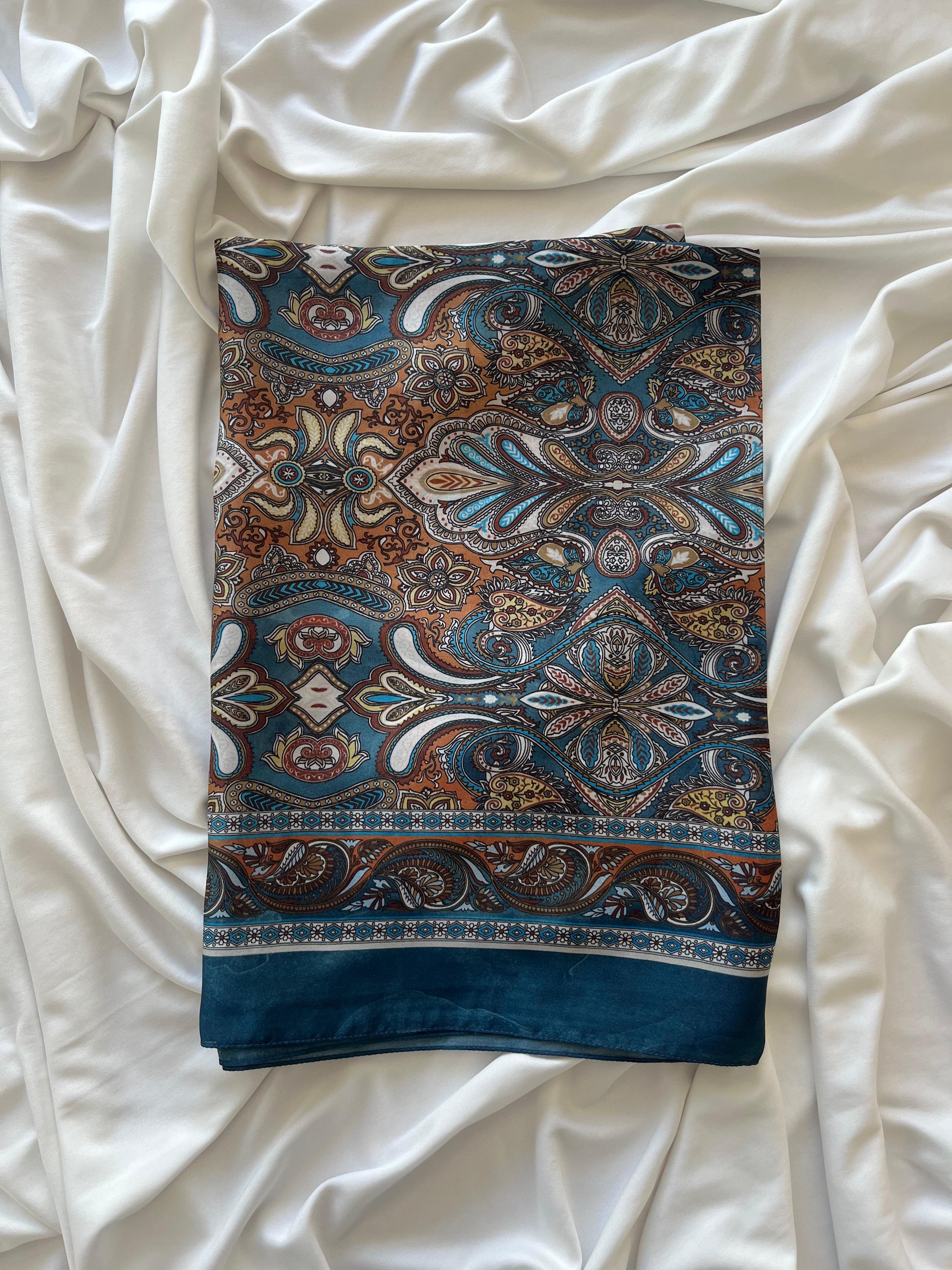 Patterned Indian Silk Shawl