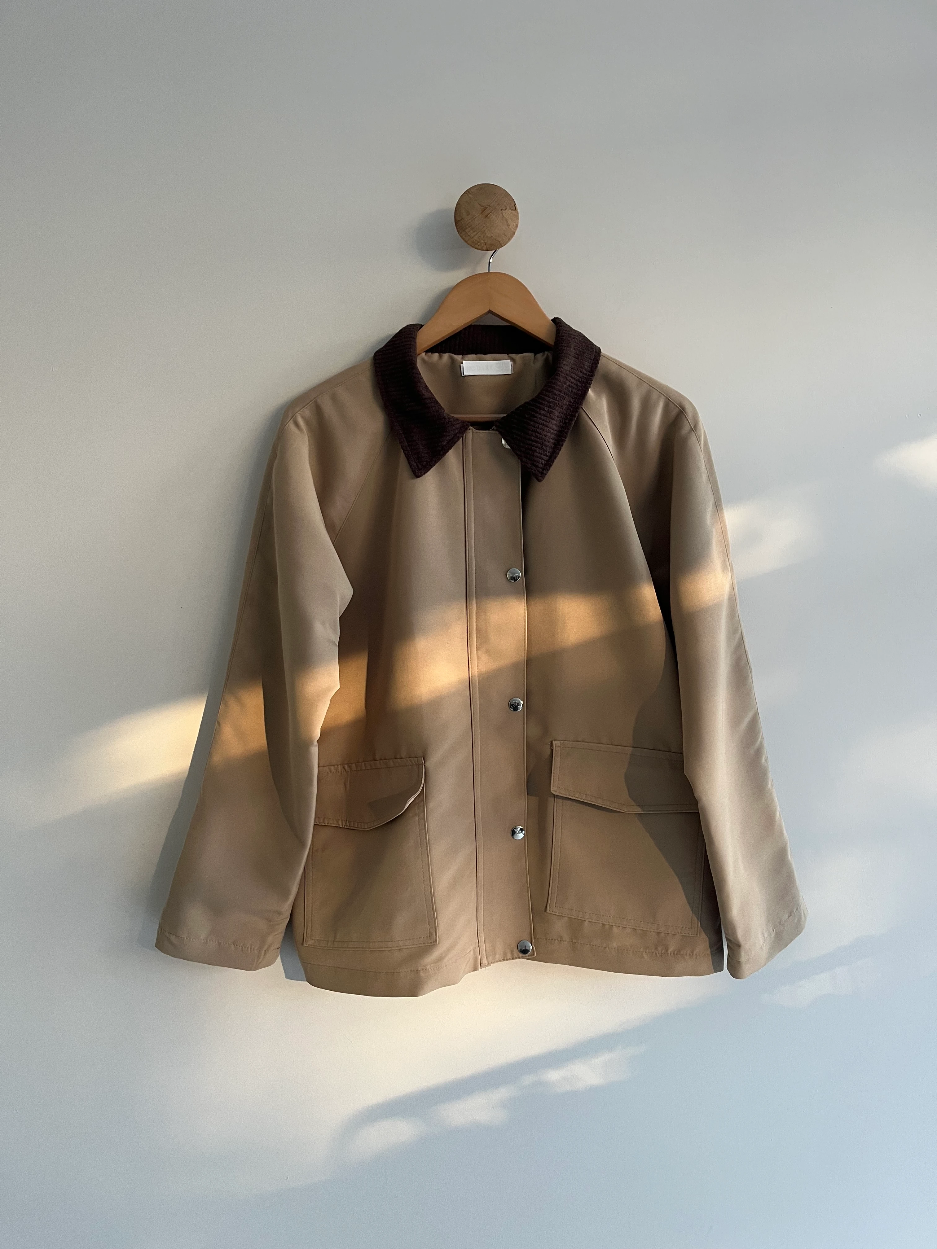 Kadife Yakalı Astarlı Ceket