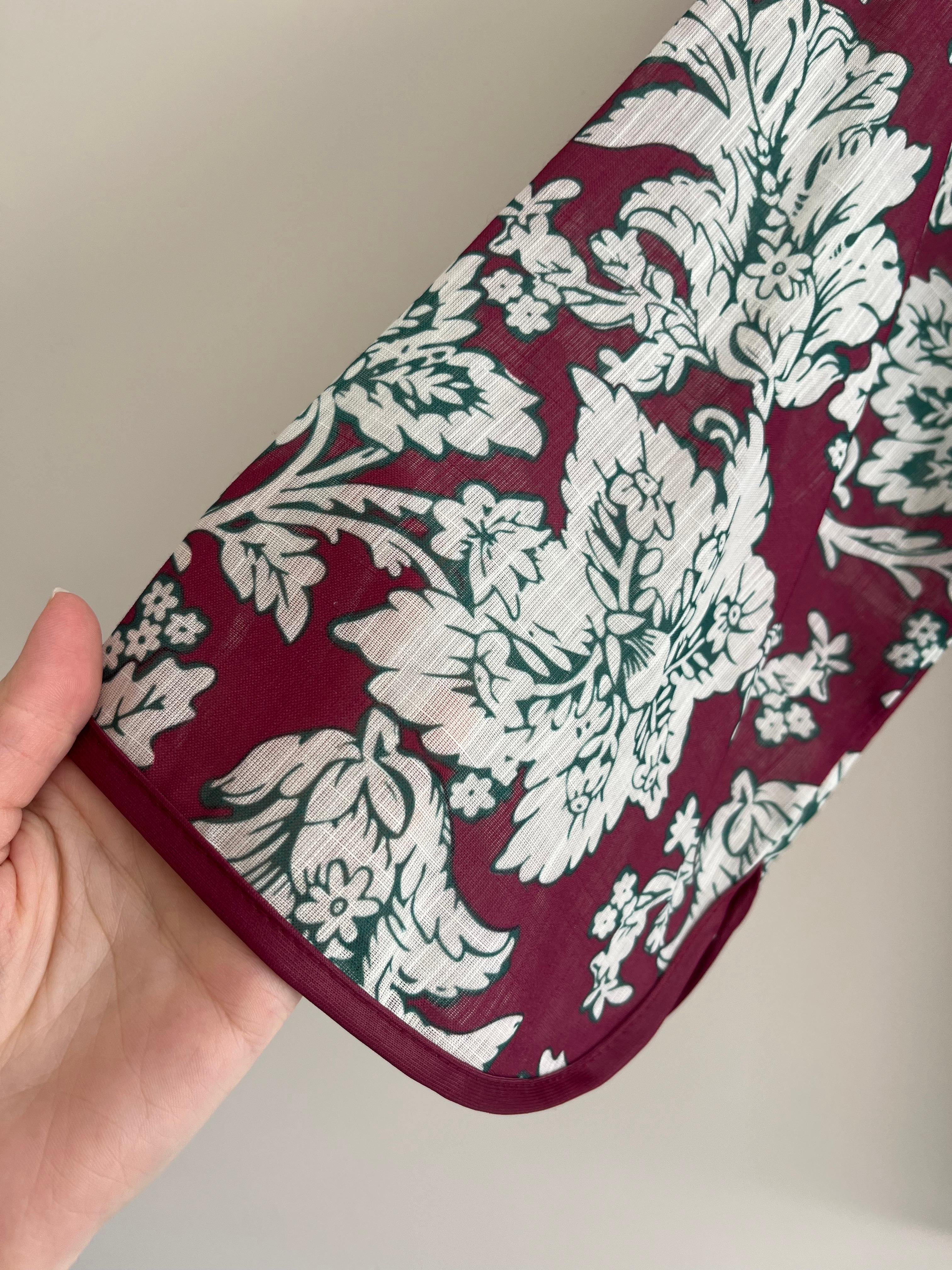Desenli Keten Kimono