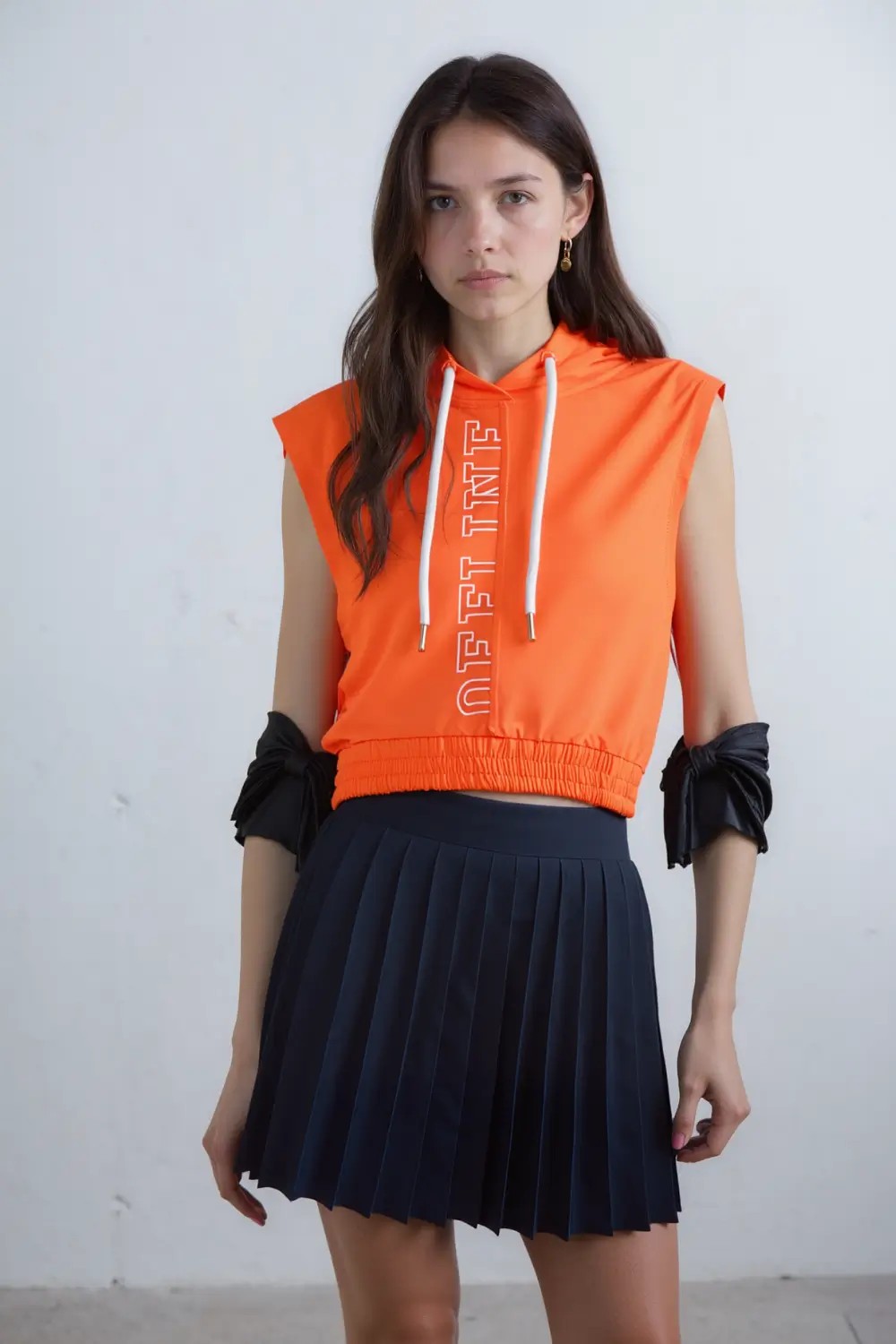 Kapüşonlu Baskılı Standart Kalıp Kadın Sweat Top T-Shirt - TYLE21