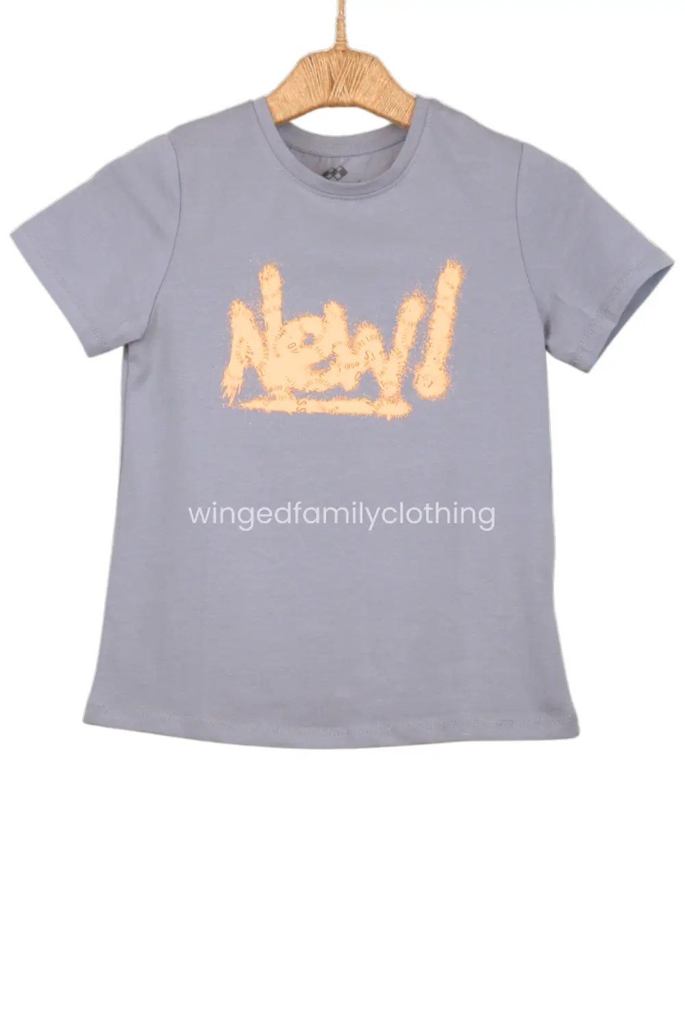 Yazı Baskılı O Yaka Rahat Form Kız Çocuk T-Shirt - TYLE35