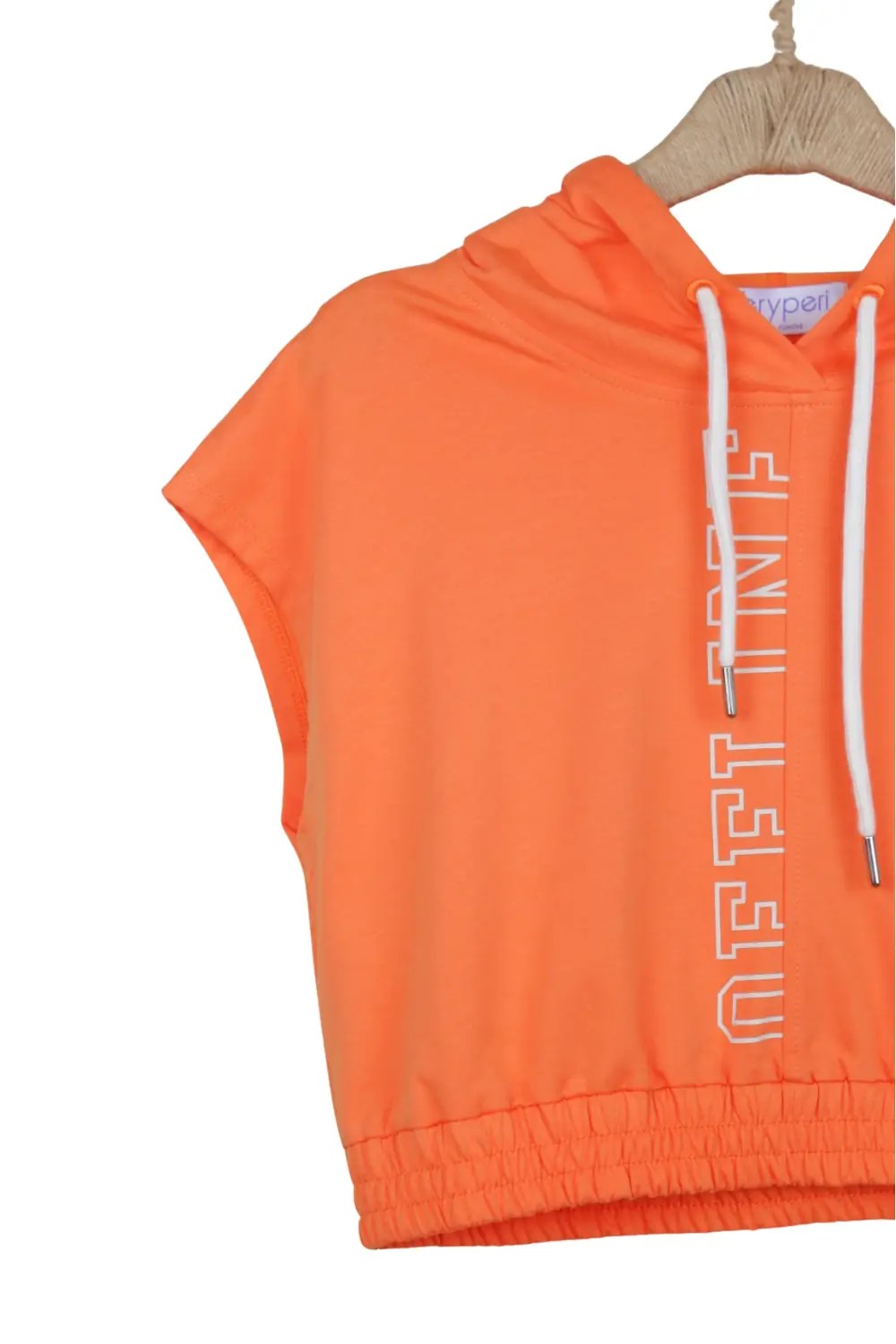 Kapüşonlu Baskılı Standart Kalıp Kadın Sweat Top T-Shirt - TYLE21