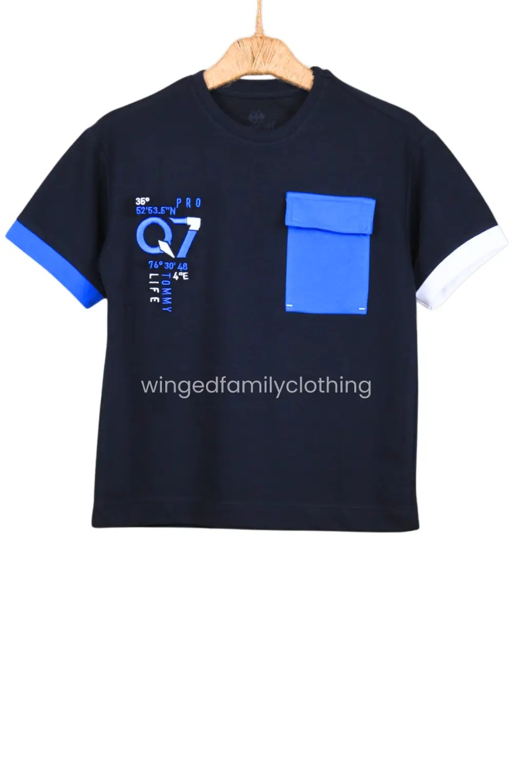 O Yaka Oversize Cep Detaylı Erkek Çocuk T-Shirt - TYLE30