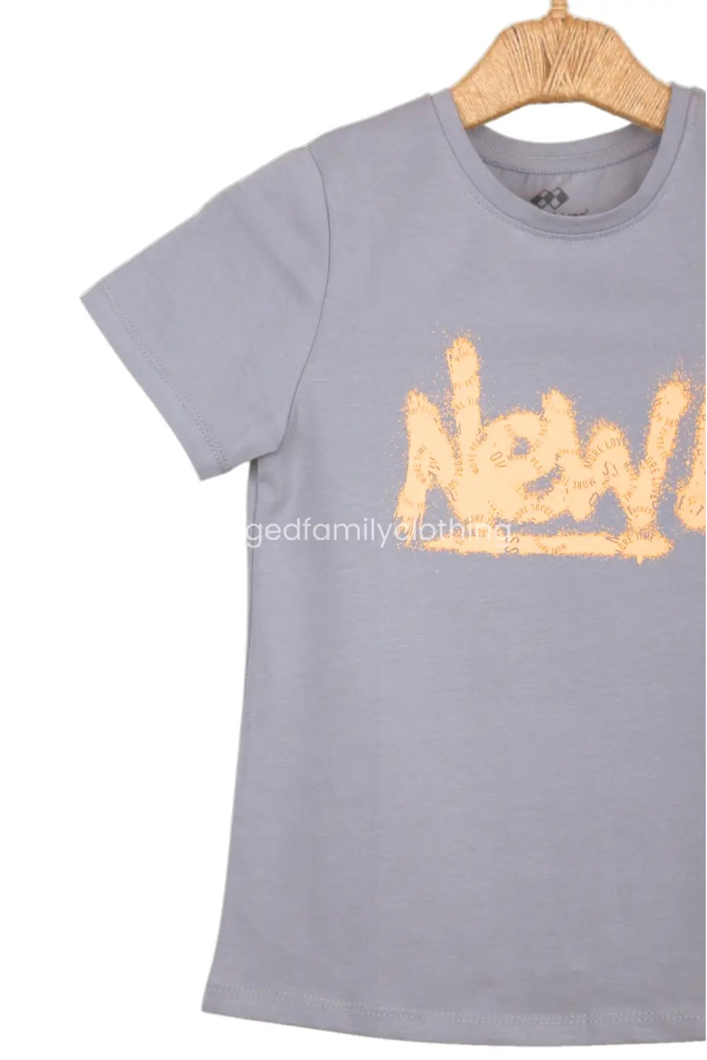 Yazı Baskılı O Yaka Rahat Form Kız Çocuk T-Shirt - TYLE35