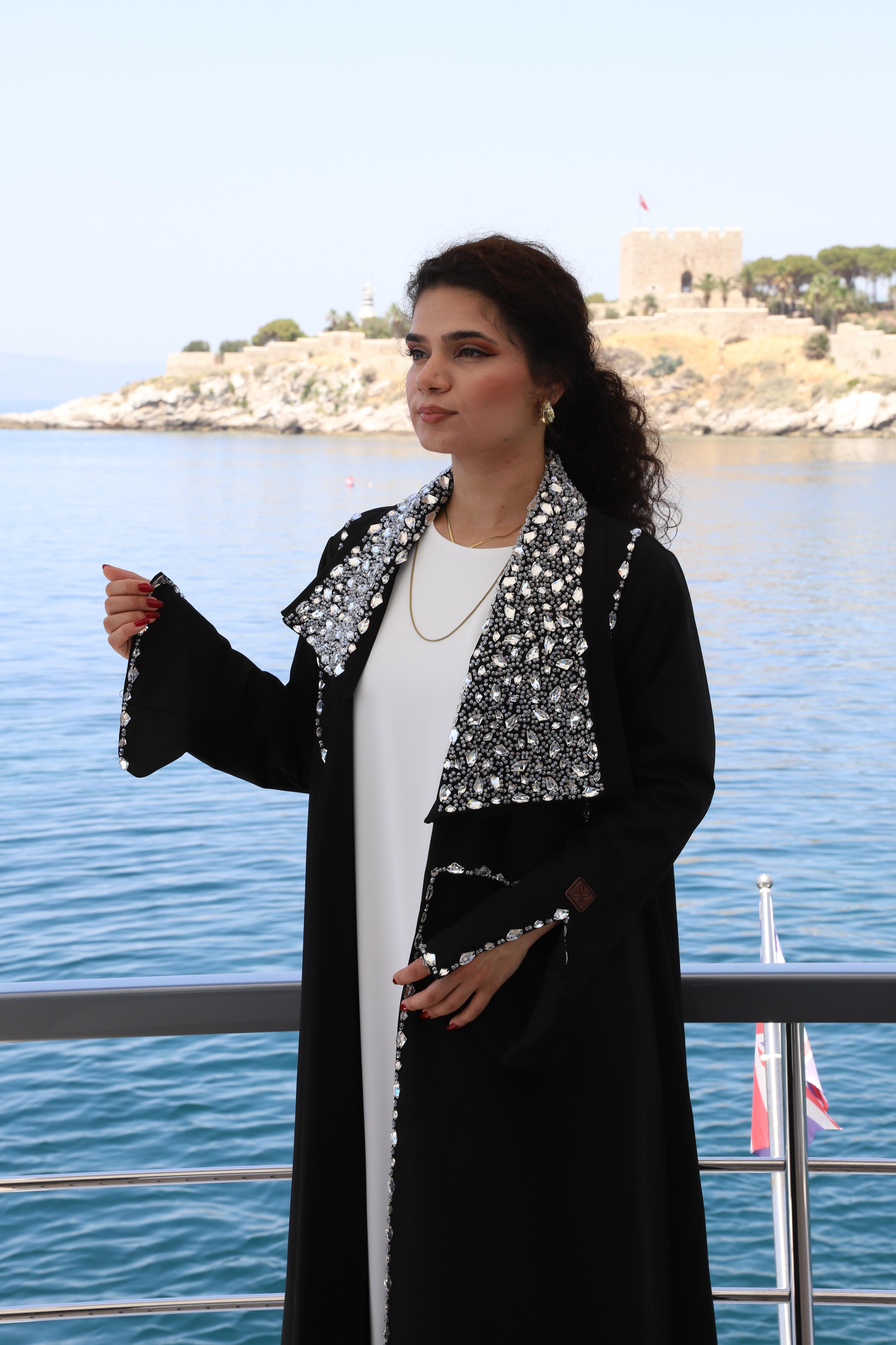 CEKET ABAYA SEYYAR YAKA SILVER 0004