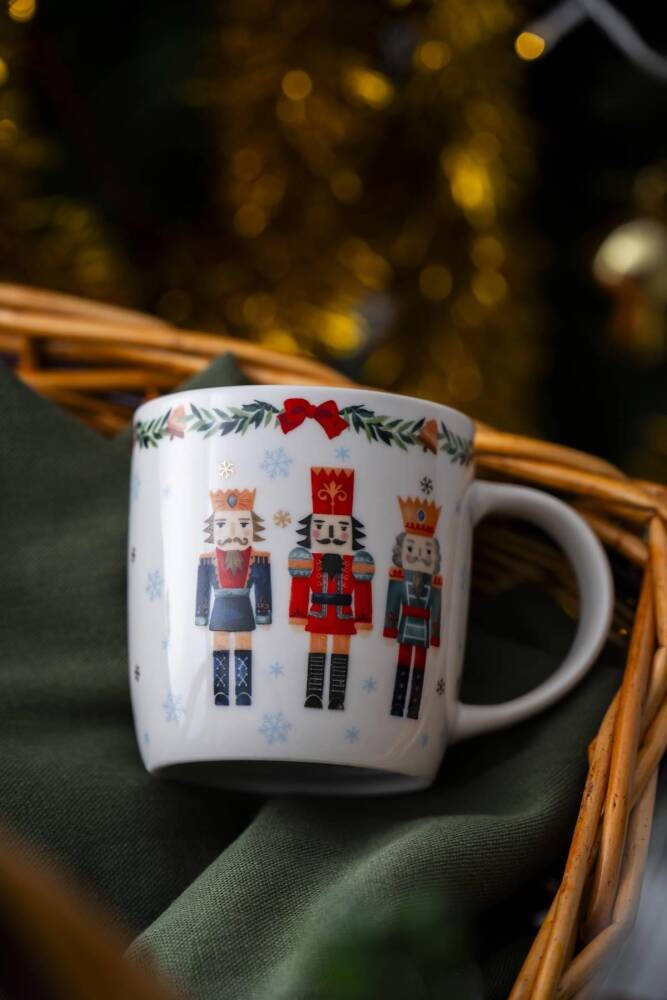 Yeni Yıl Temalı Santa 2 Parça Kase-Kupa Seti