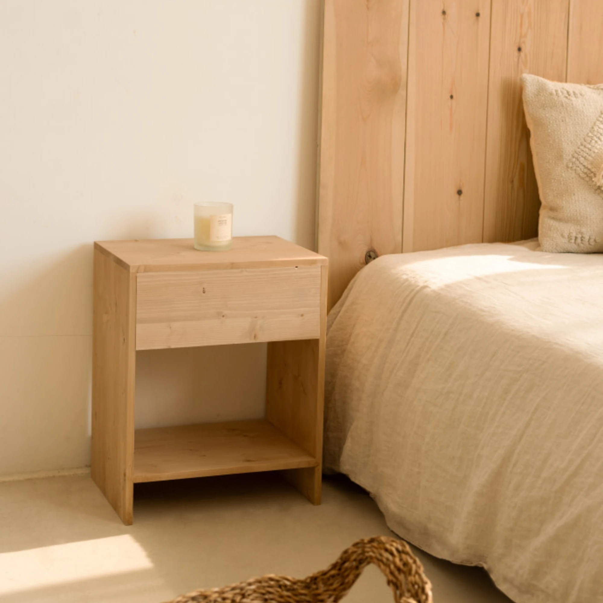 Gouda 2'li Ahşap Komodin Seti