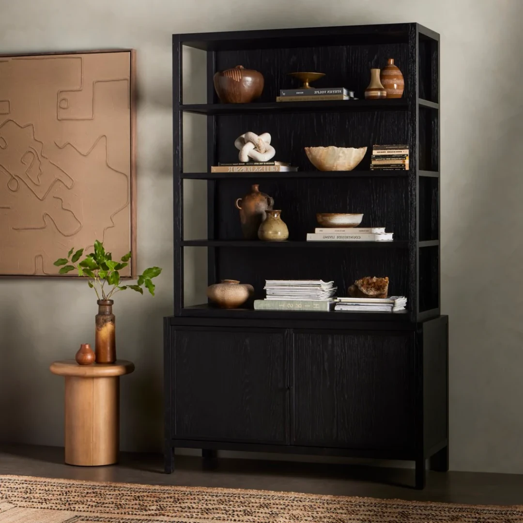 Garies Kapaklı Ahşap Kitaplık